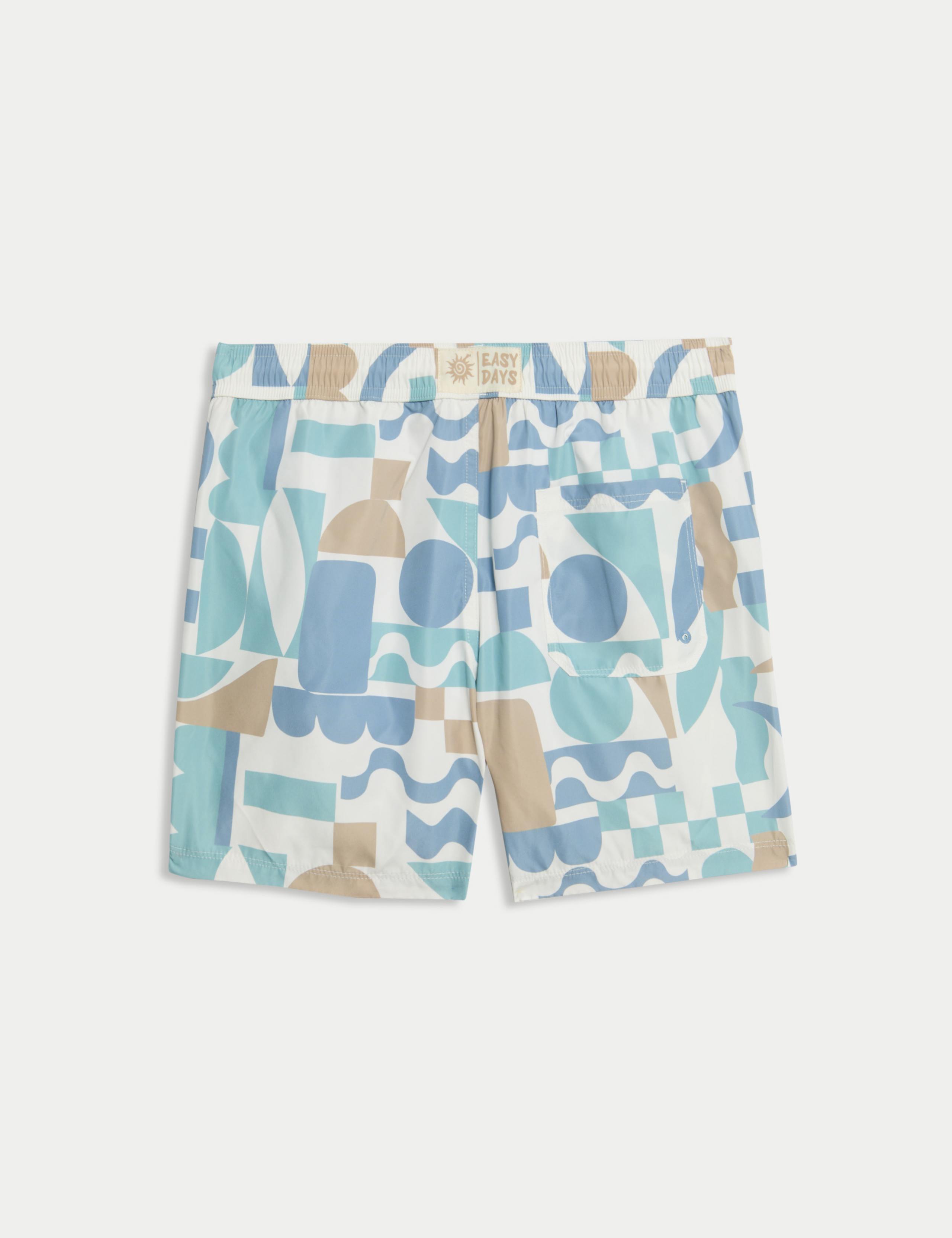 Abstract Print Shorter Length Swim Shorts (6-16 Yrs) 3 of 3