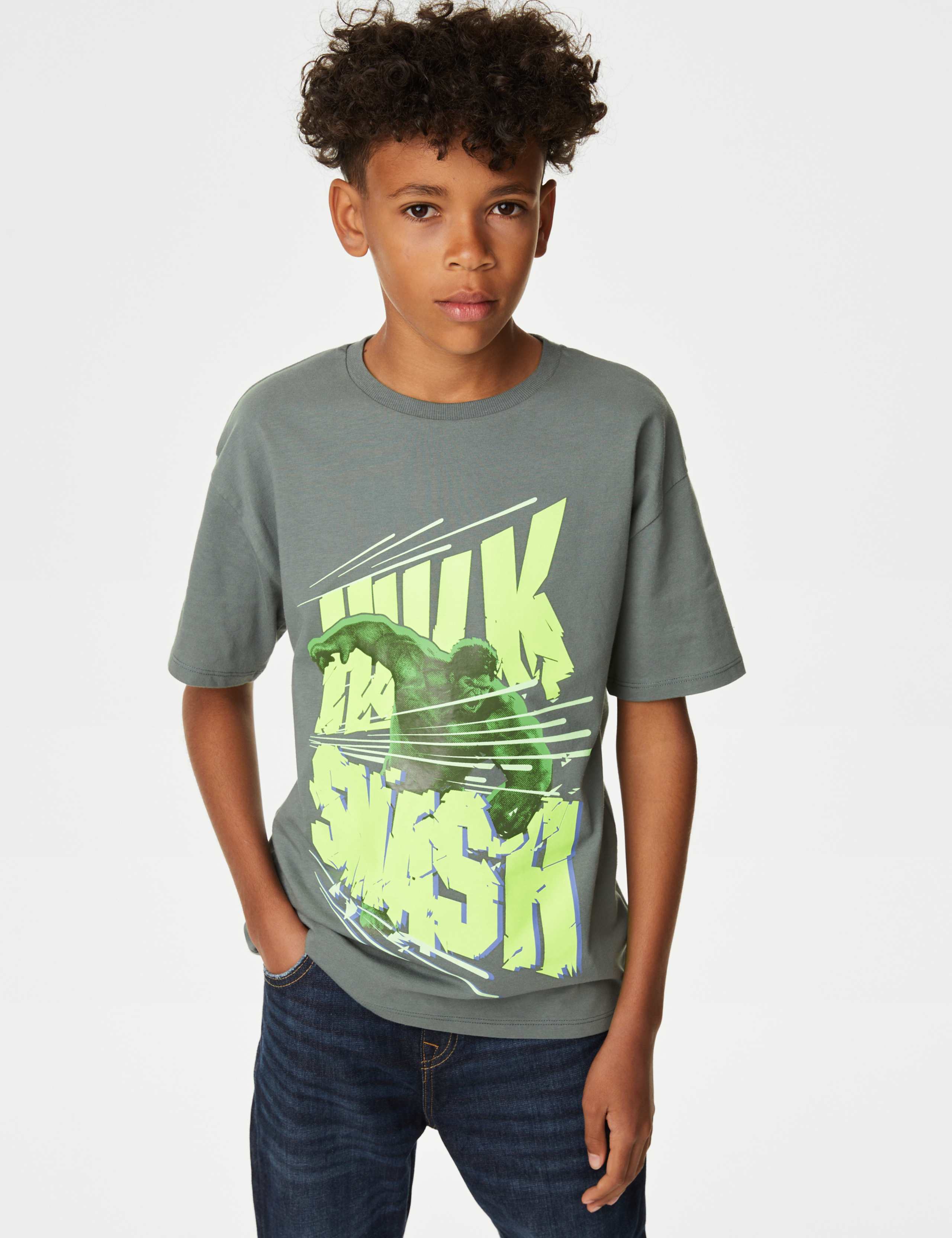 Pure Cotton Hulk™ T-Shirt (6-16 Yrs) 1 of 5