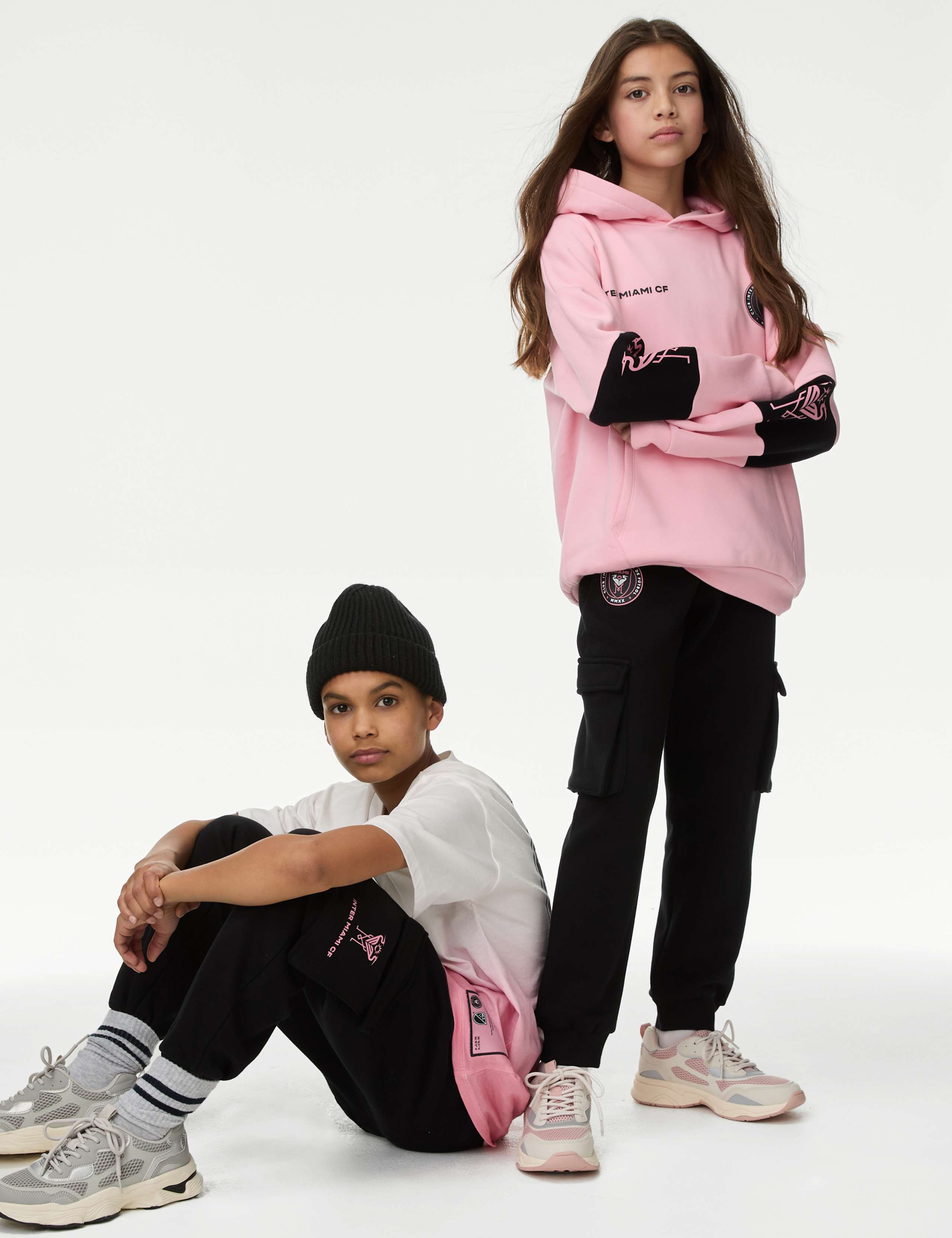 Cotton Rich Inter Miami™ Football Joggers (6-16 Yrs) 1 of 6