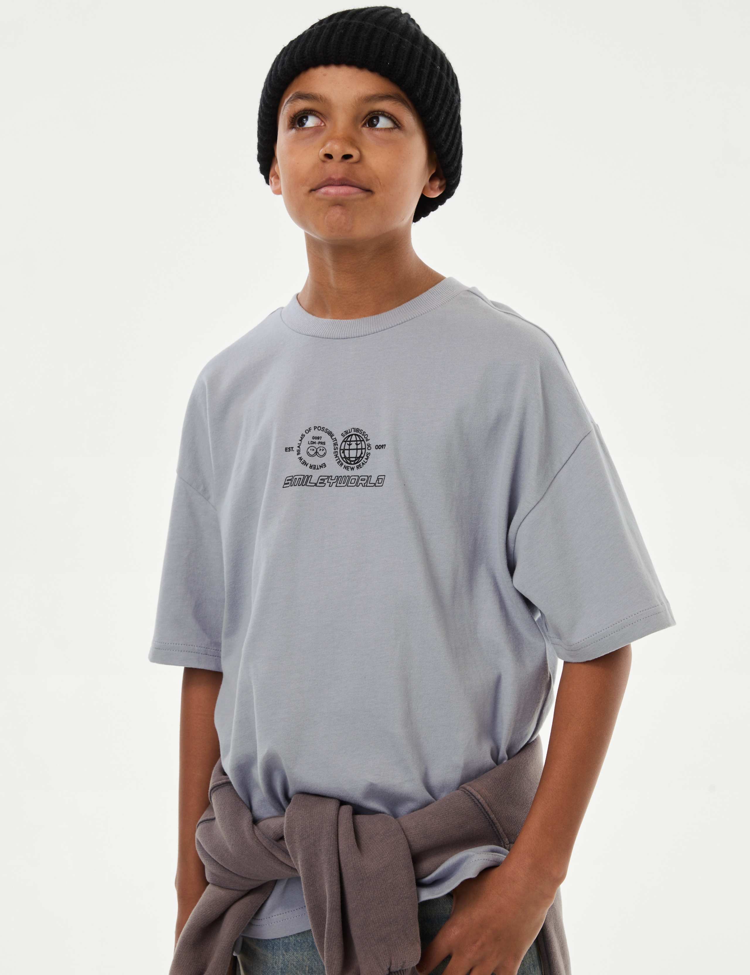 Pure Cotton SmileyWorld® Graphic T-Shirt (6-16 Yrs) 1 of 5