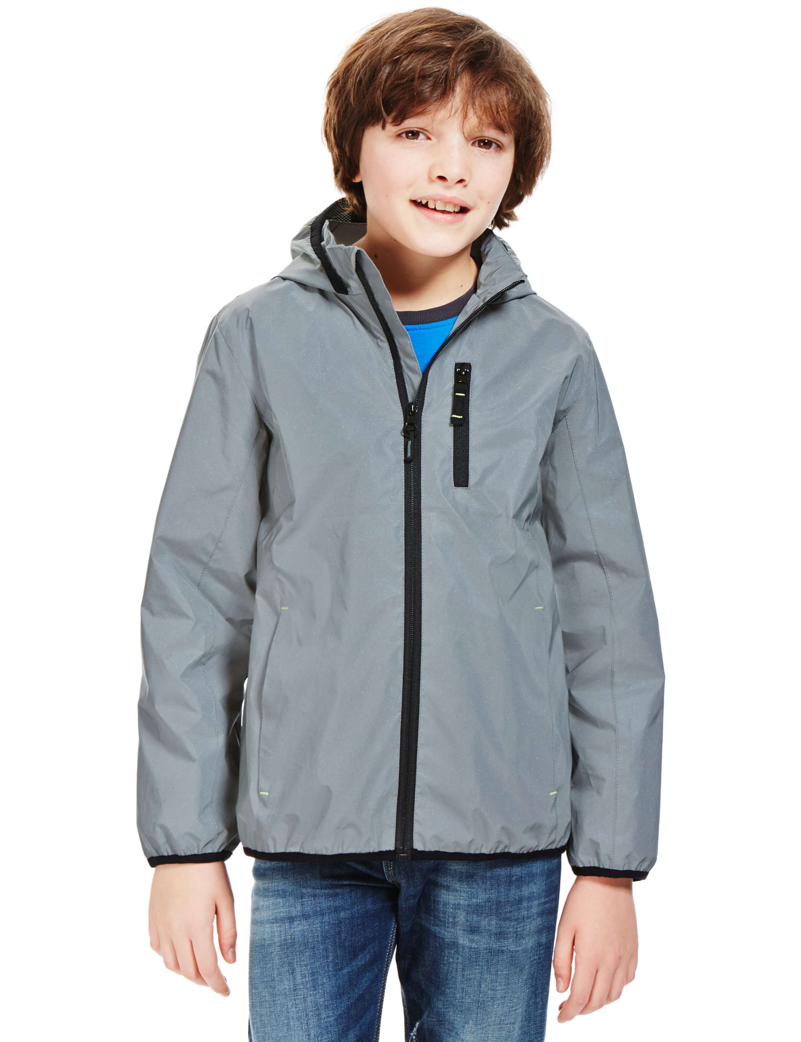 Reflective Water Repellent Hooded Mac (5-14 Years) 1 of 4