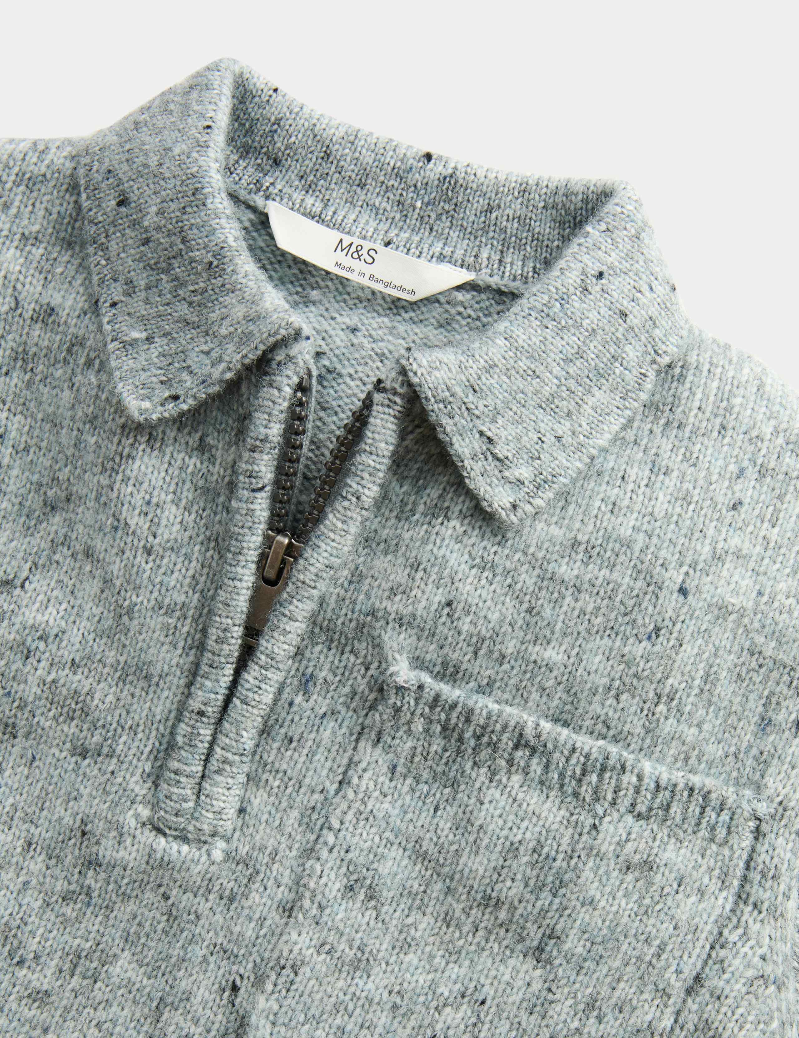 Nepped Knitted Polo Jumper (2-10 Yrs) 2 of 2
