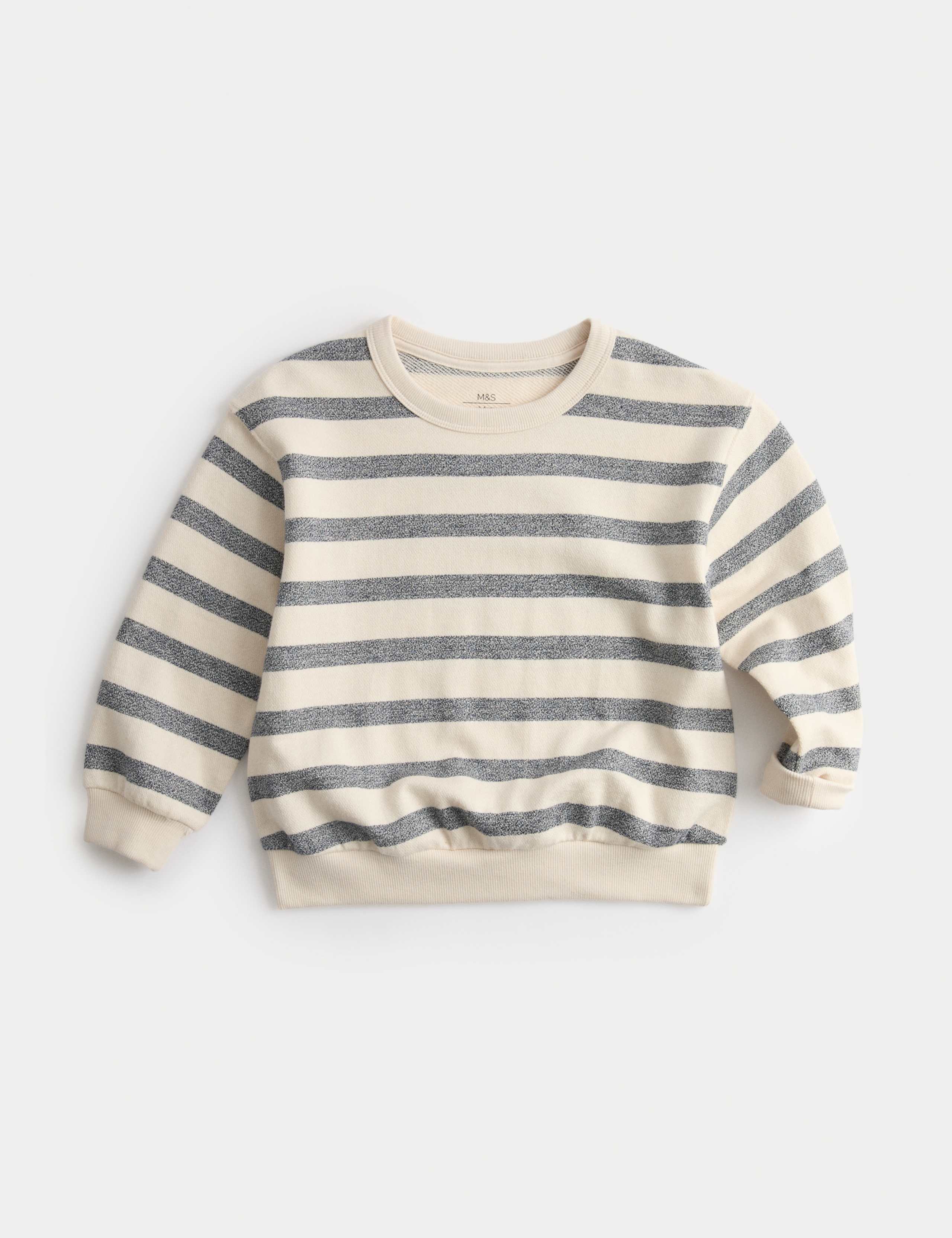 Pure Cotton Striped Sweatshirt (2-8yrs) 1 of 3
