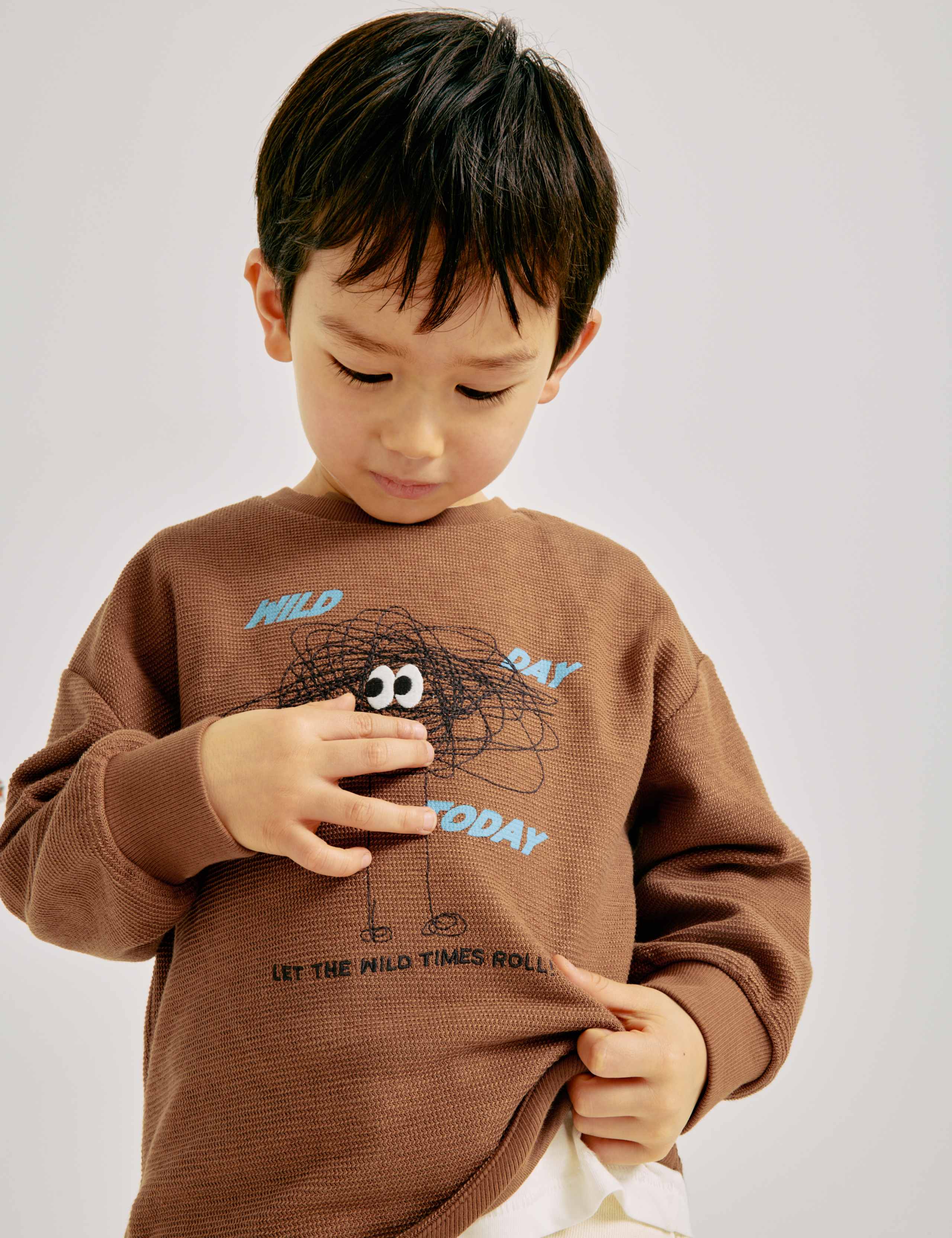 Cotton Rich Embroidered Monster Top (2-8 Yrs) 3 of 7