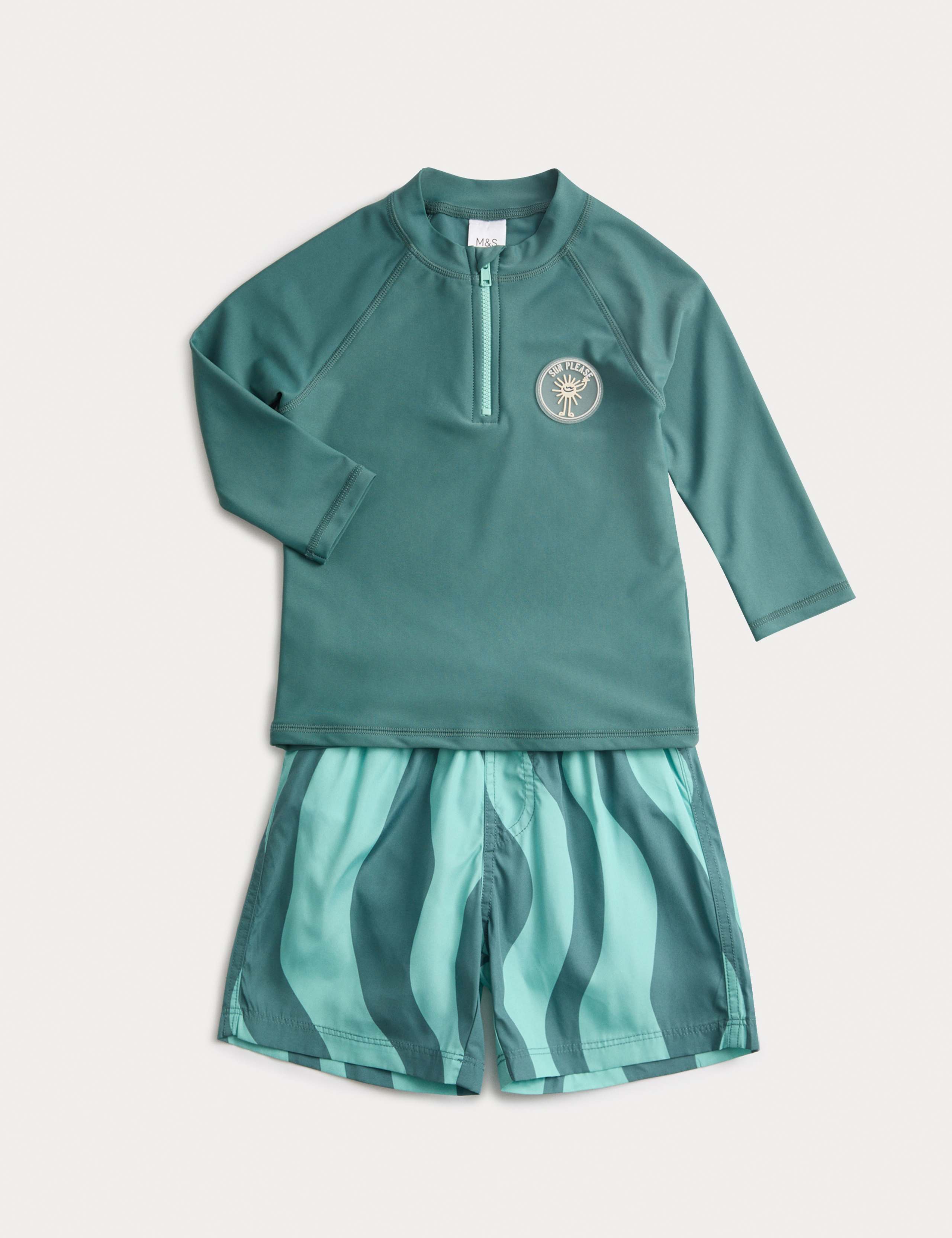 2pc Striped Swim Set (2-8 Yrs) 1 of 2