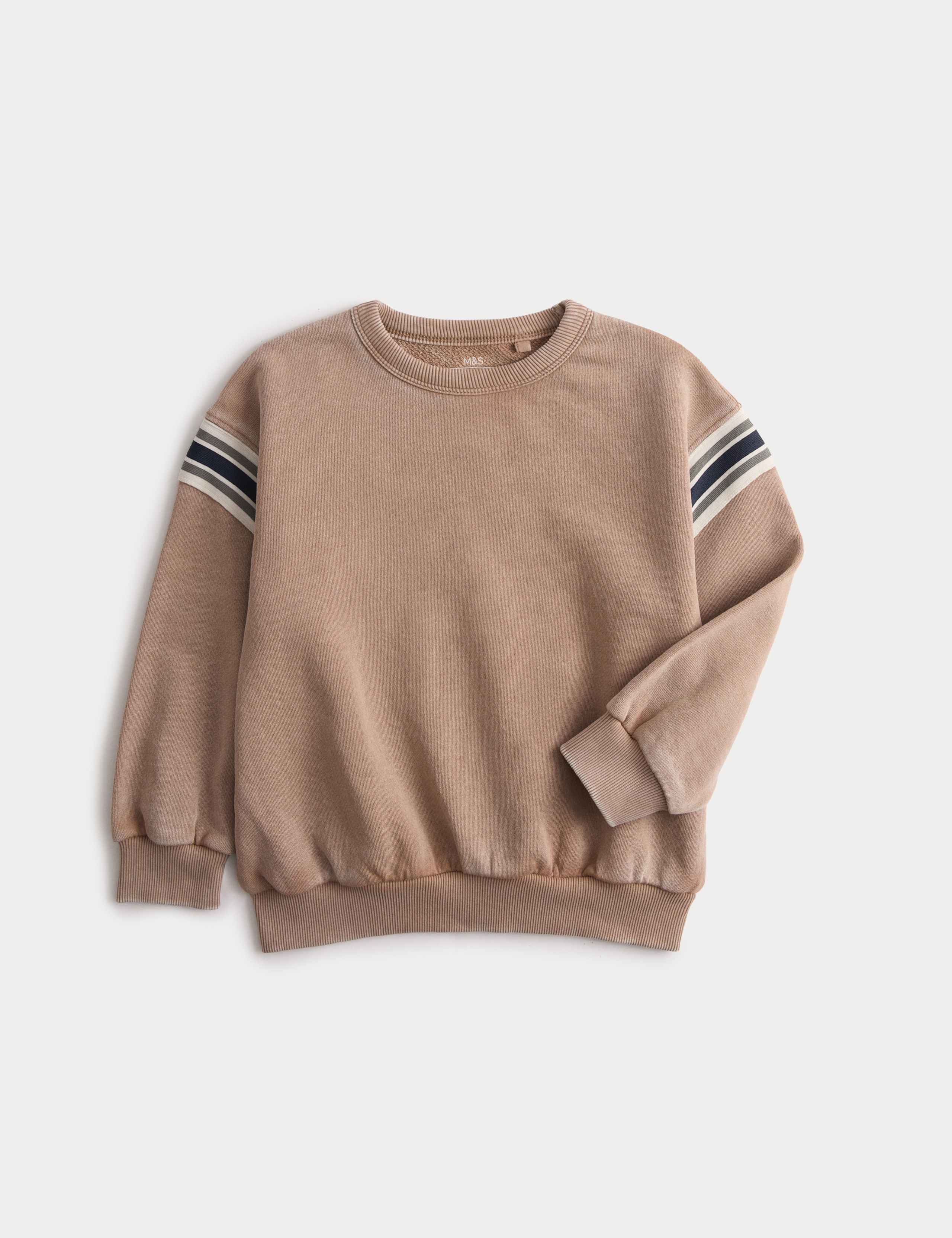 Pure Cotton Taped Sweatshirt (2-10 Yrs) 1 of 1