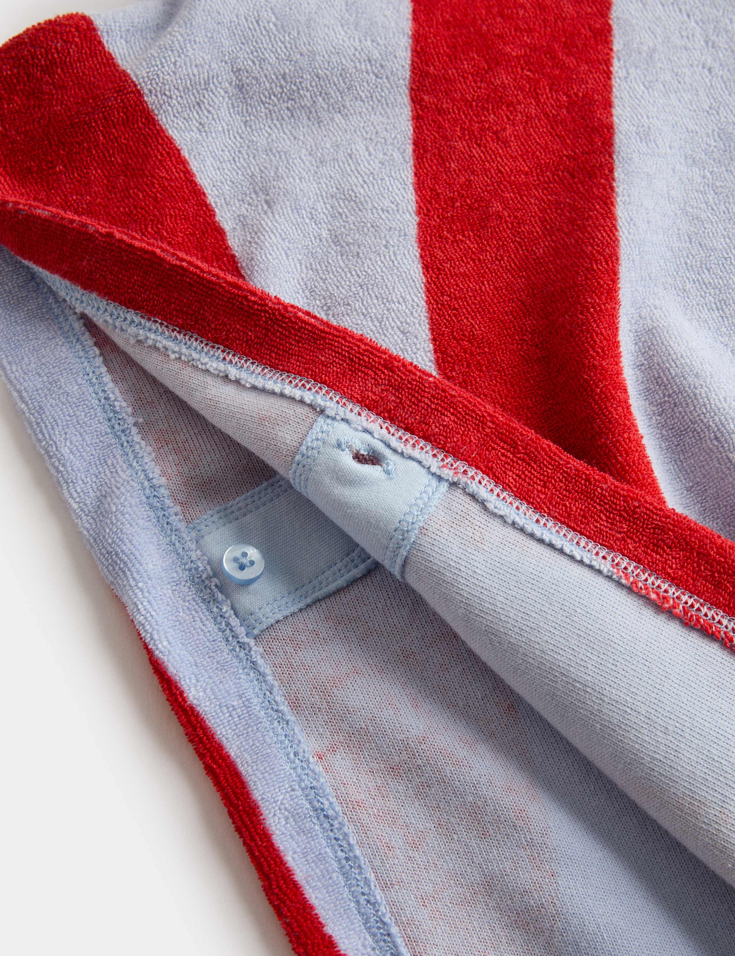 Pure Cotton Striped Towelling Poncho (2-8 Yrs) 2 of 2