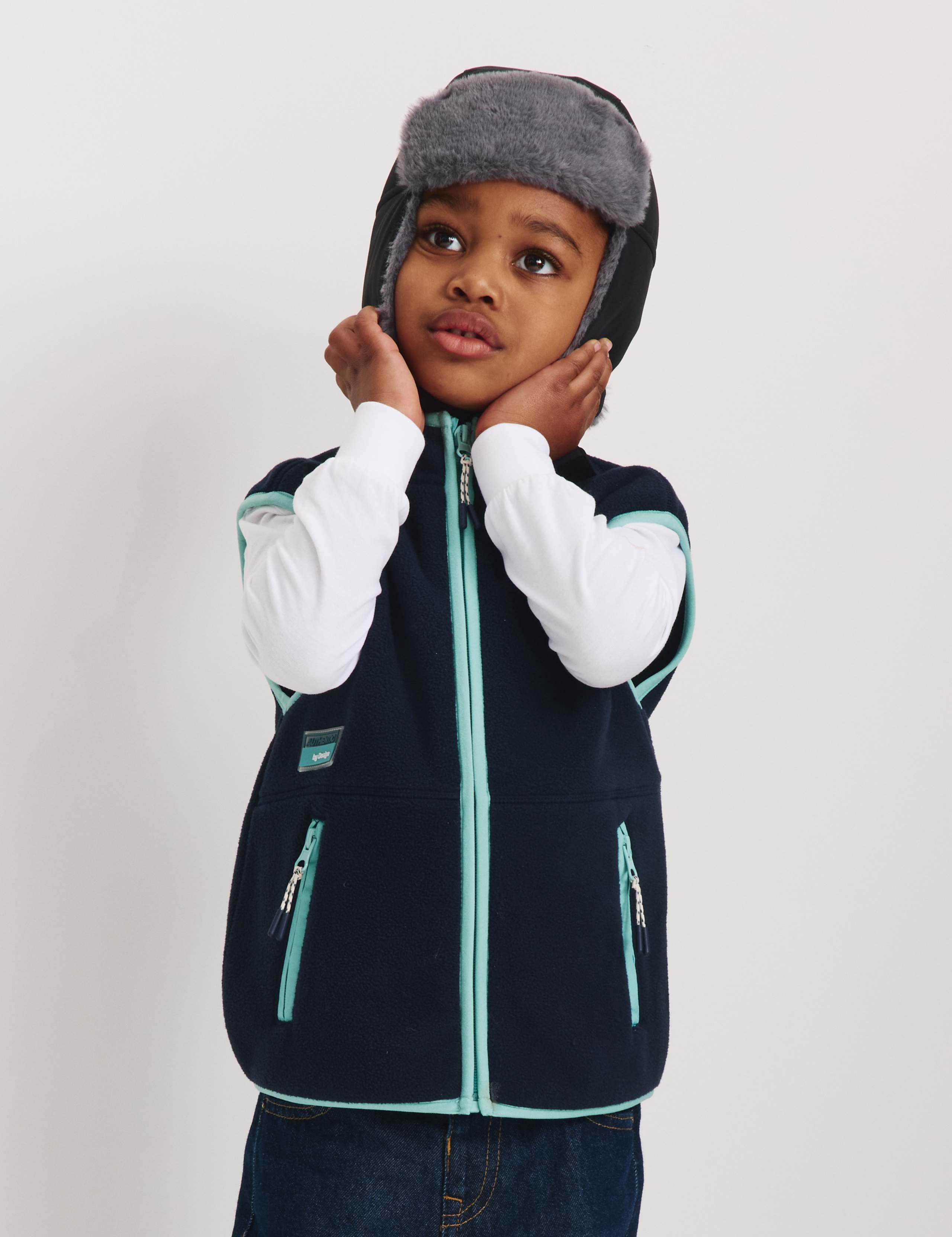 Fleece Zip Through Contrast Trim Gilet (2-8 Yrs) 6 of 7