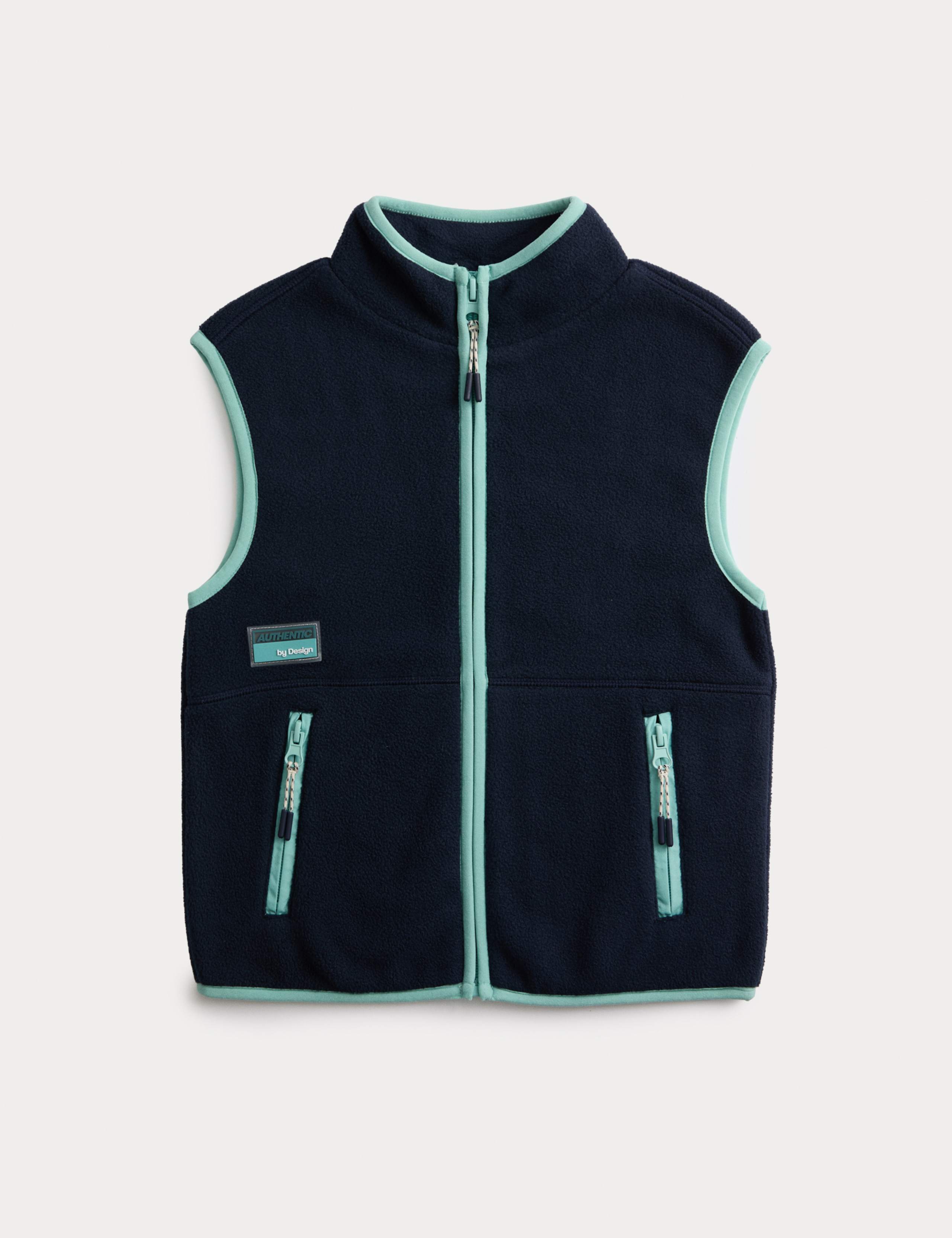 Fleece Zip Through Contrast Trim Gilet (2-8 Yrs) 2 of 6