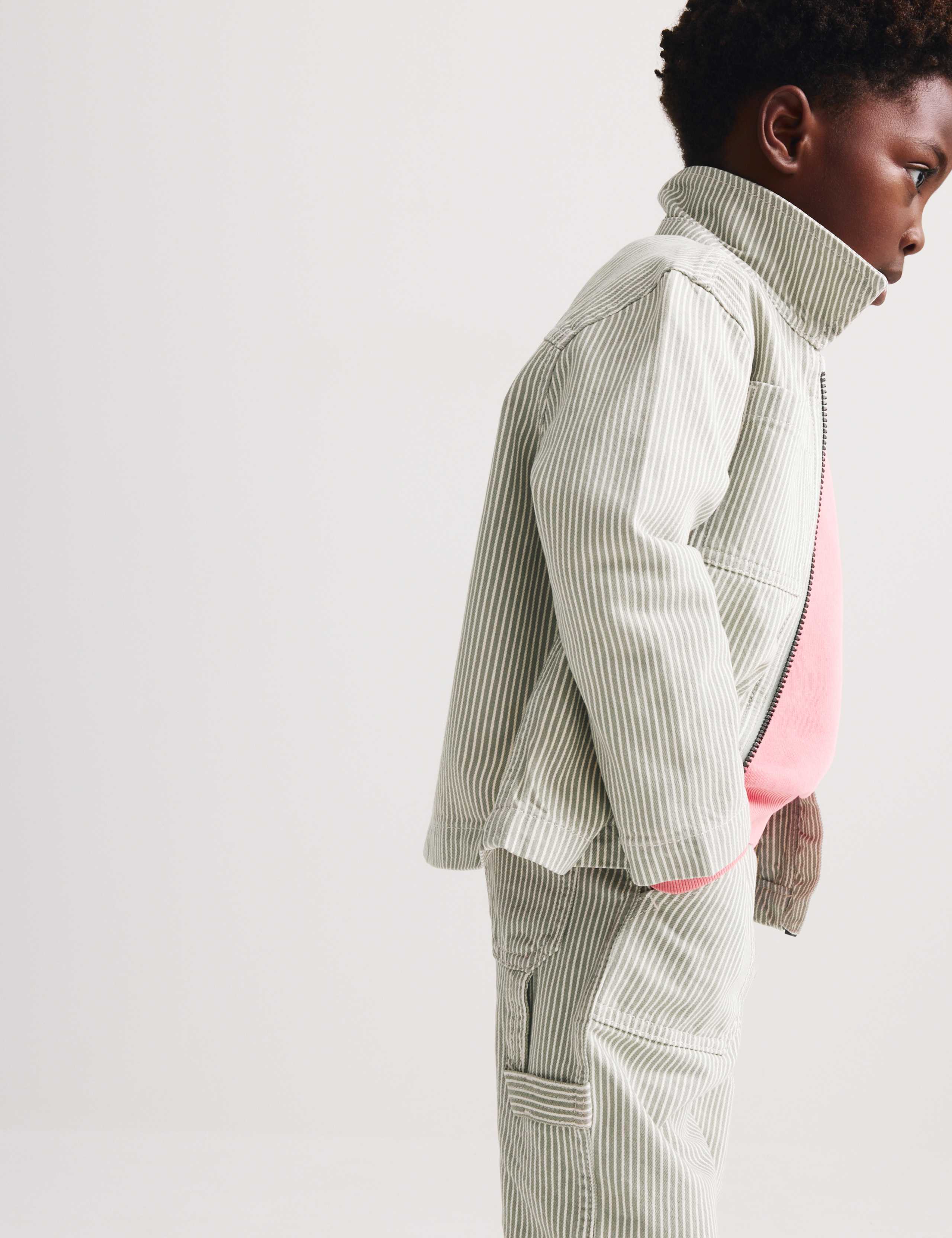 Pure Cotton Striped Jacket (2-8 Yrs) 3 of 8