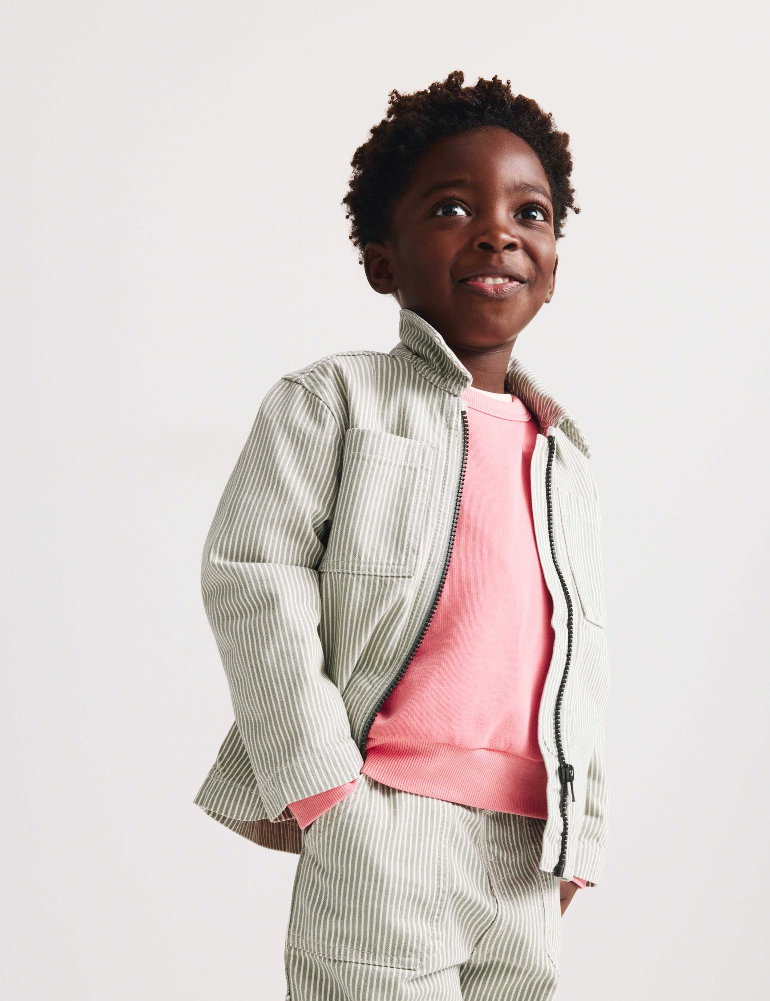 Pure Cotton Striped Jacket (2-8 Yrs) 6 of 8