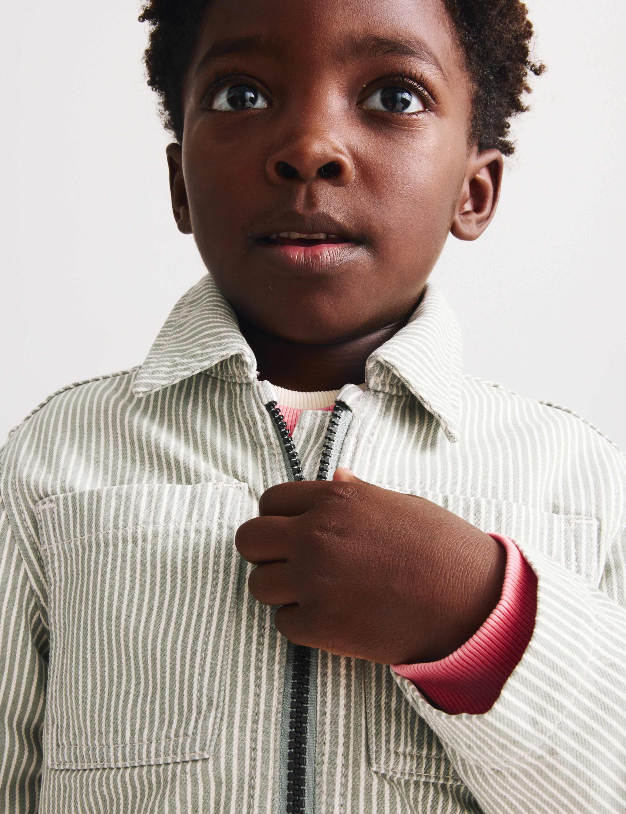 Pure Cotton Striped Jacket (2-8 Years) 7 of 8