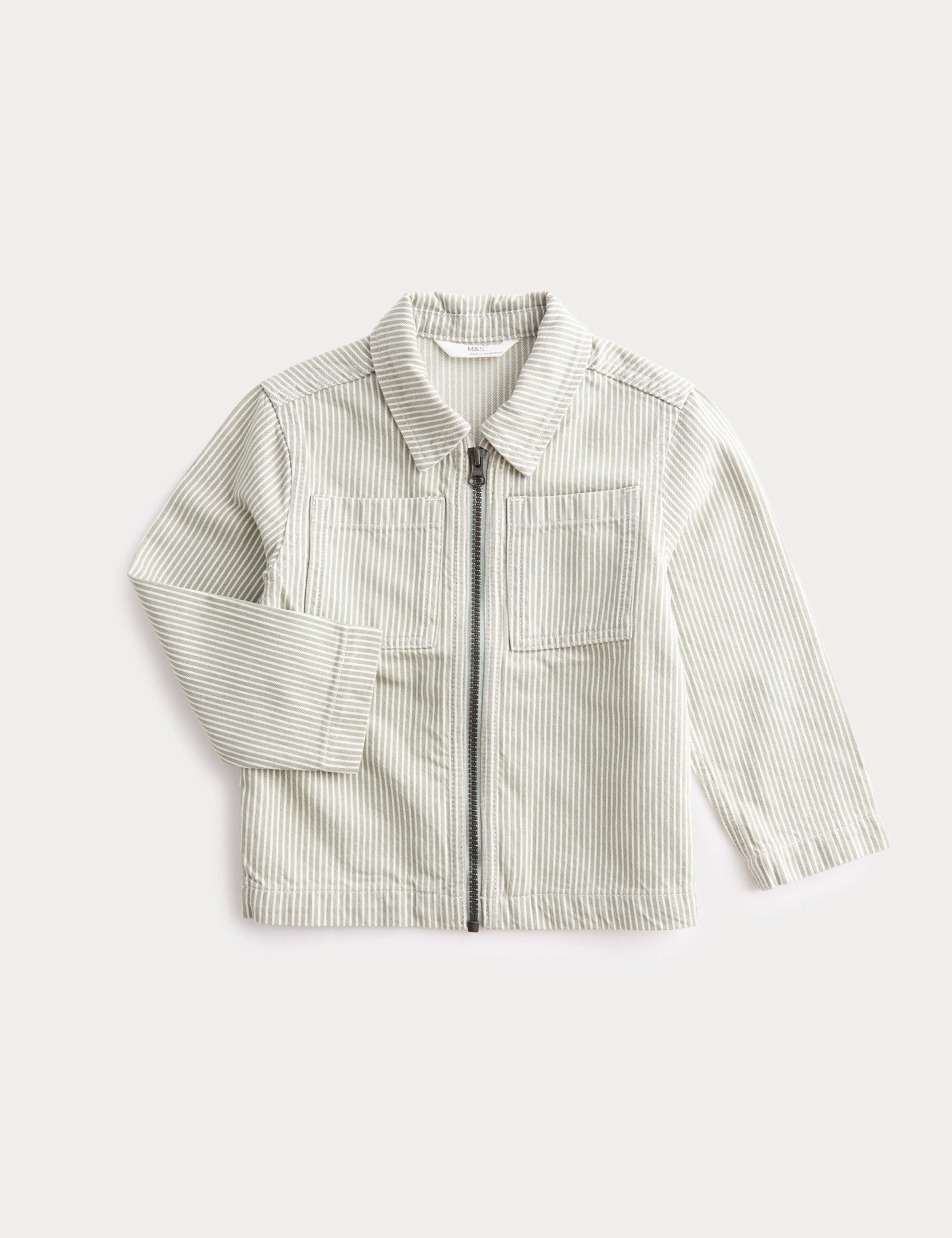 Pure Cotton Striped Jacket (2-8 Years) 2 of 8