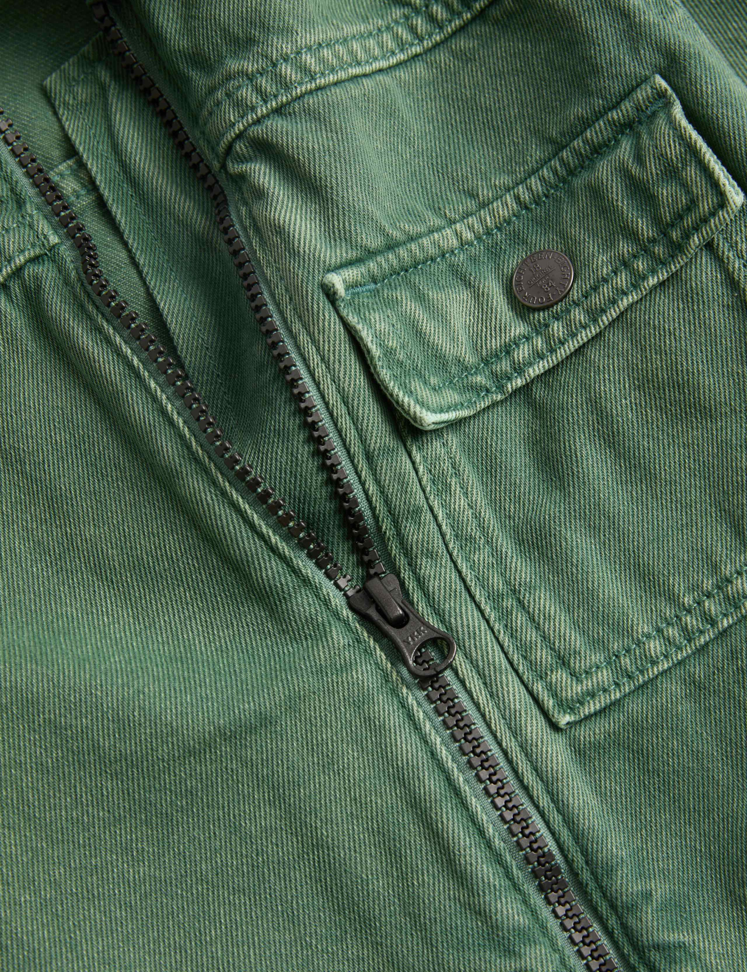 Garment Dyed Zip Up Denim Shacket (2-8 Yrs) 7 of 7