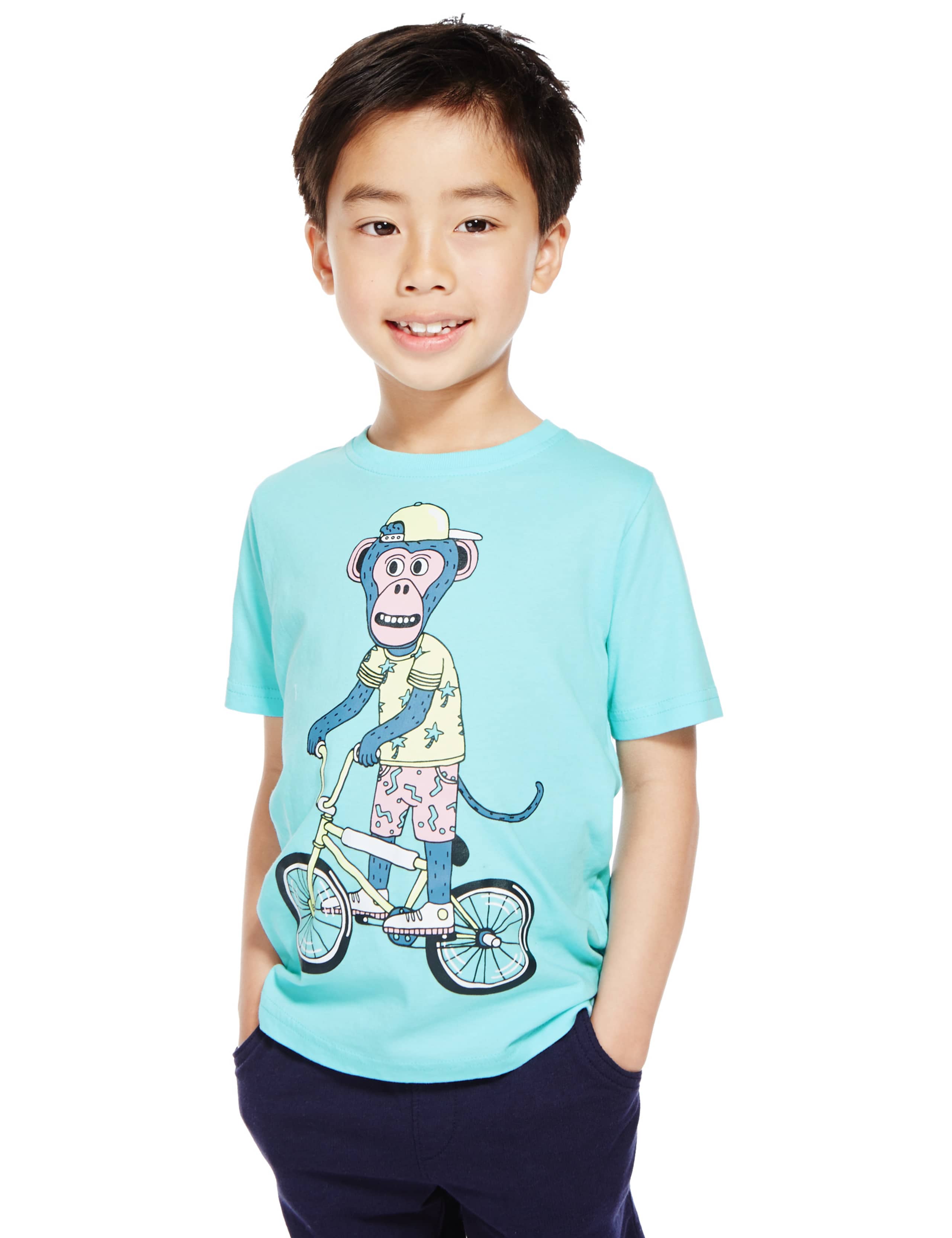 4 Pack Pure Cotton Assorted T-Shirts (1-7 Years) 6 of 9