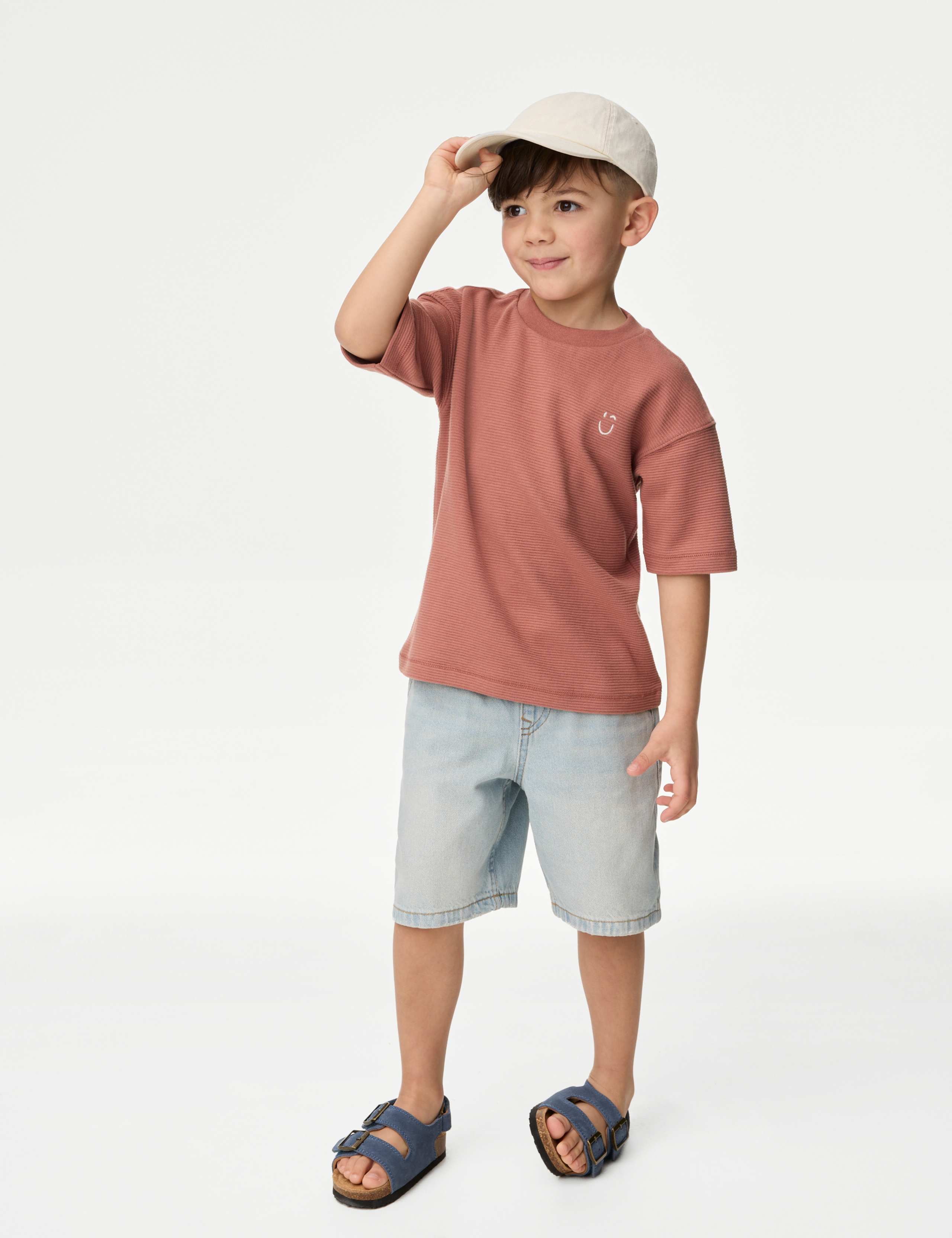 Pure Cotton Textured T-Shirt (1-7 Yrs) 3 of 5
