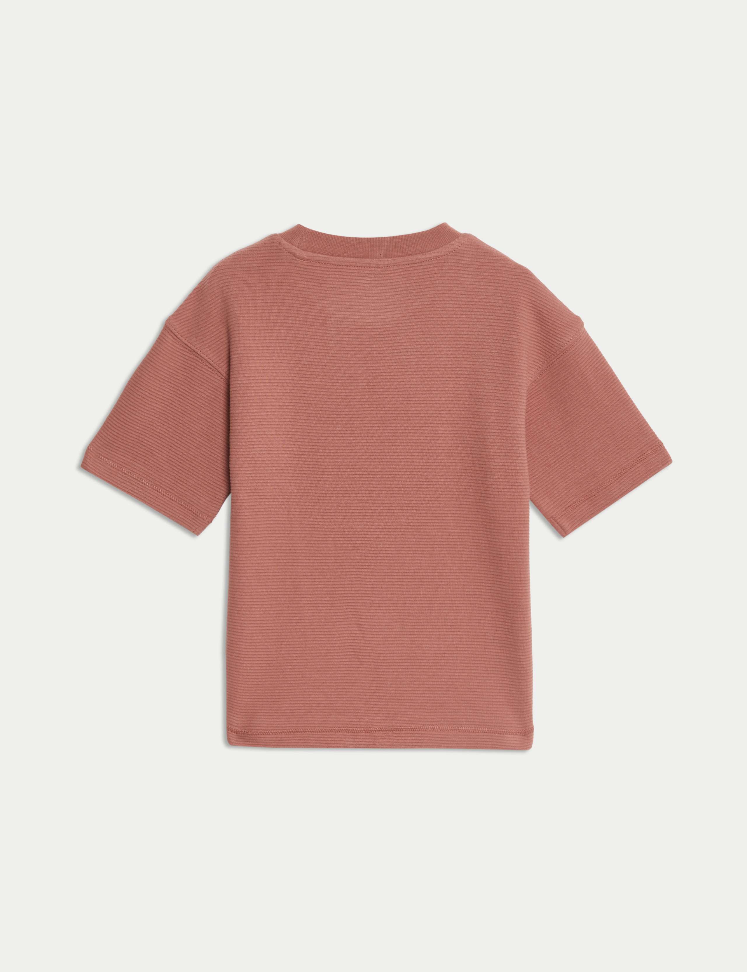 Pure Cotton Textured T-Shirt (1-7 Yrs) 5 of 5