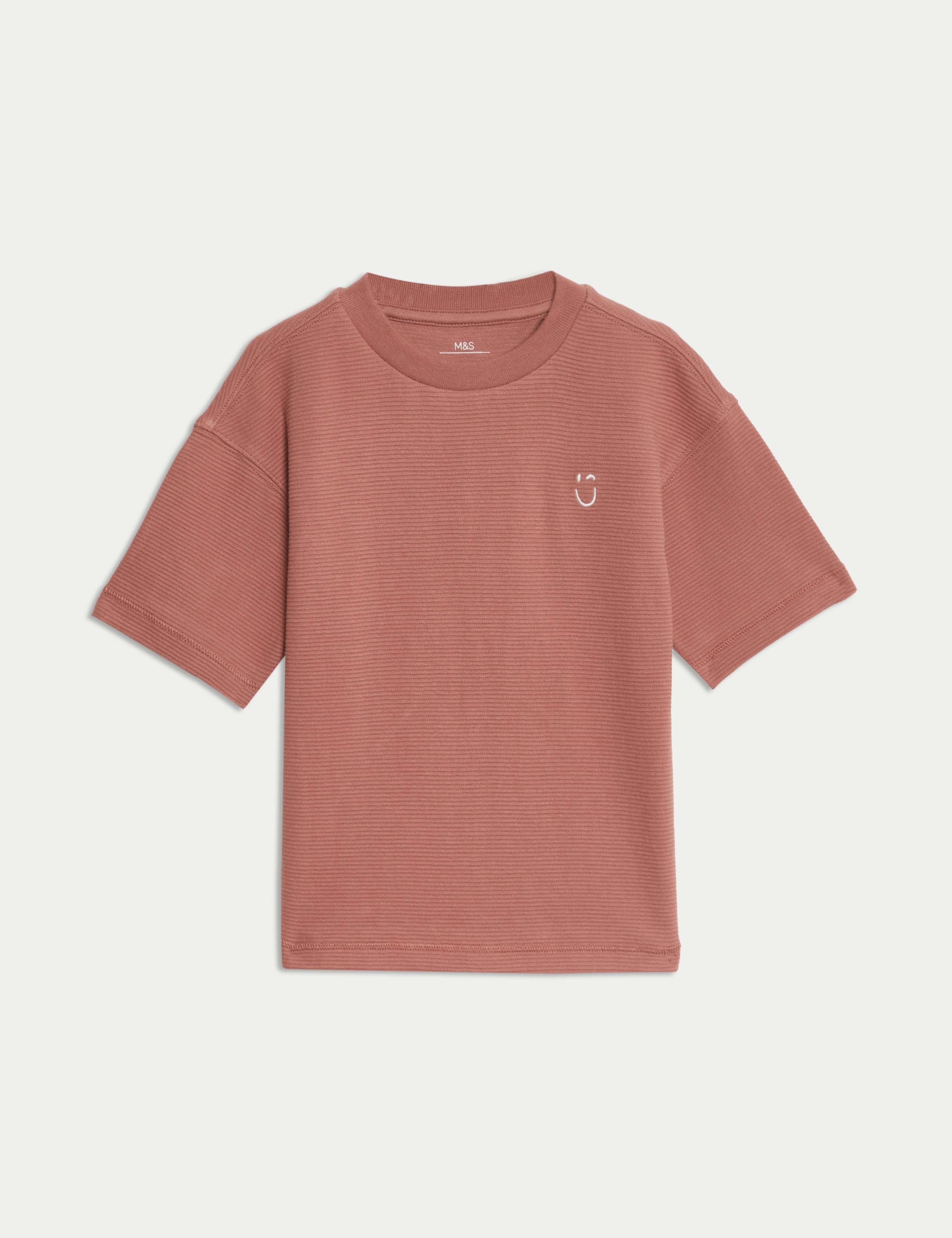Pure Cotton Textured T-Shirt (1-7 Yrs) 2 of 5