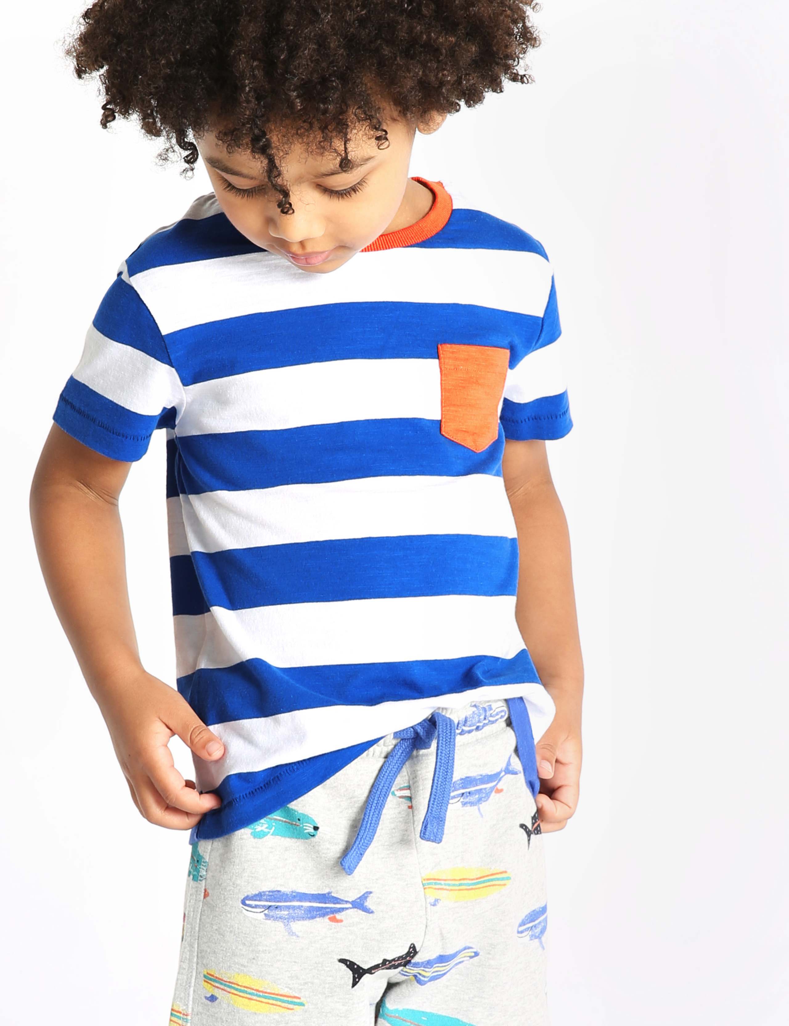 Pure Cotton Striped T-Shirt (3 Months - 7 Years) 1 of 2