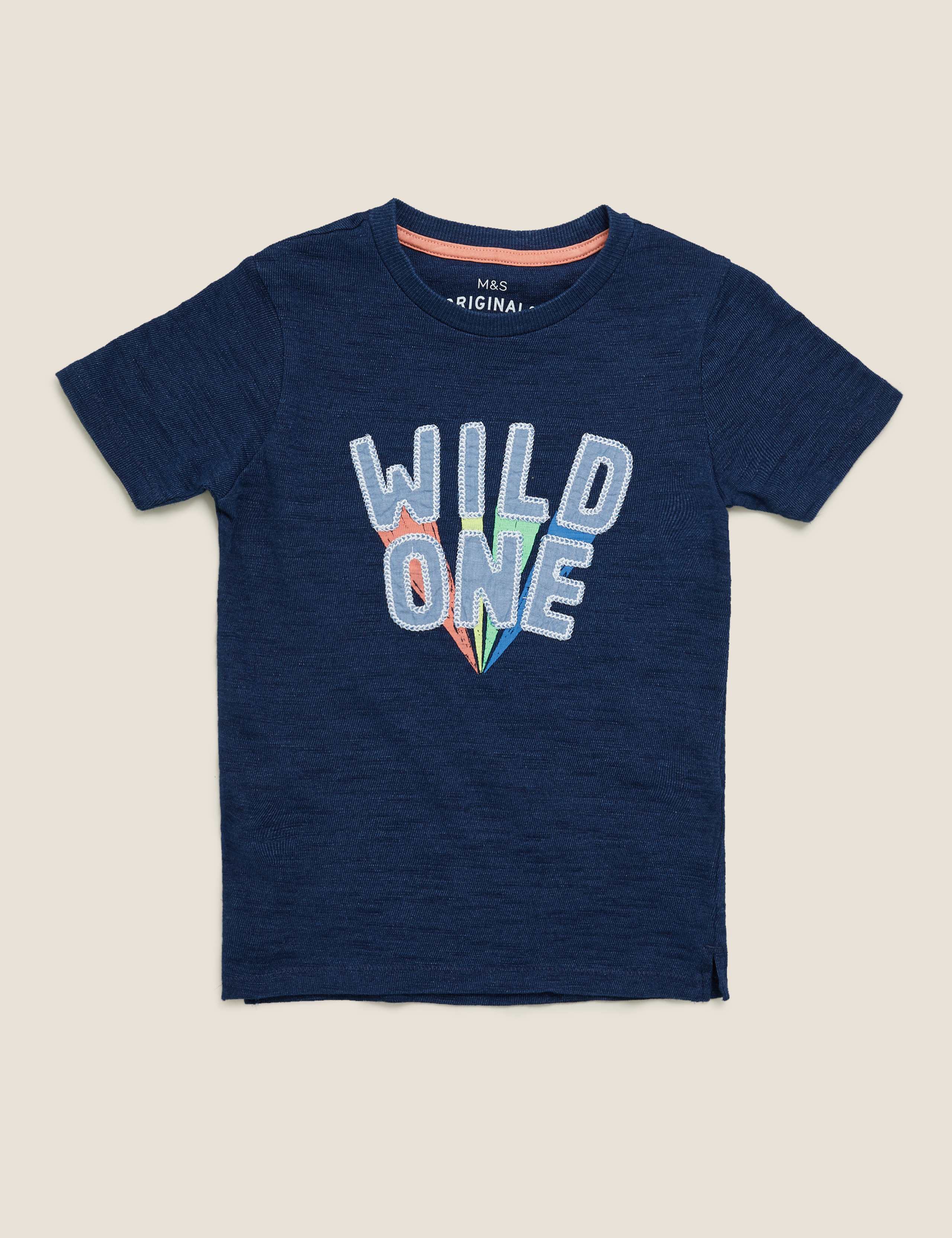 Pure Cotton Wild One Slogan T-Shirt (2-7 Yrs) 2 of 4