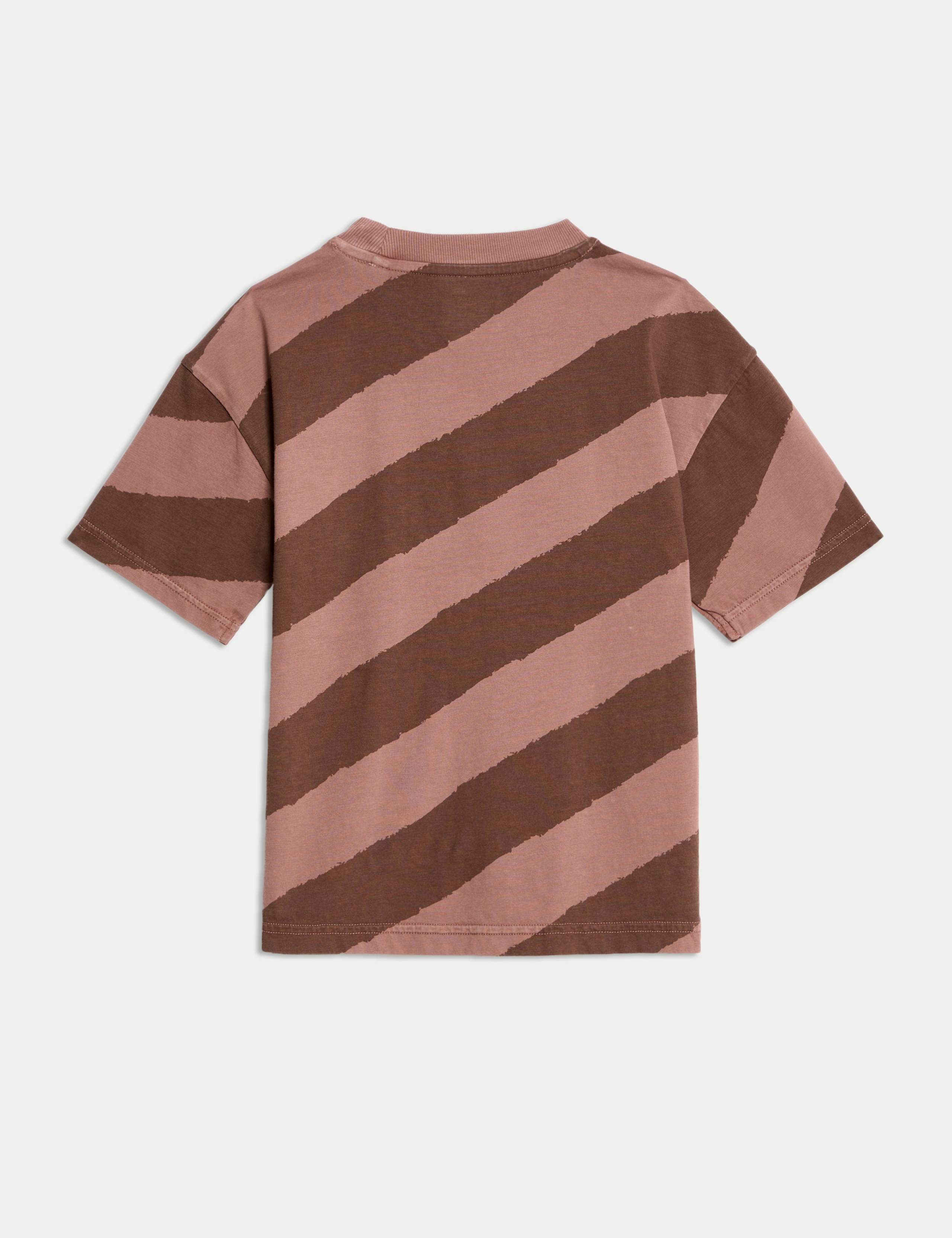 Pure Cotton Striped T-Shirt (2-8 Yrs) 2 of 2
