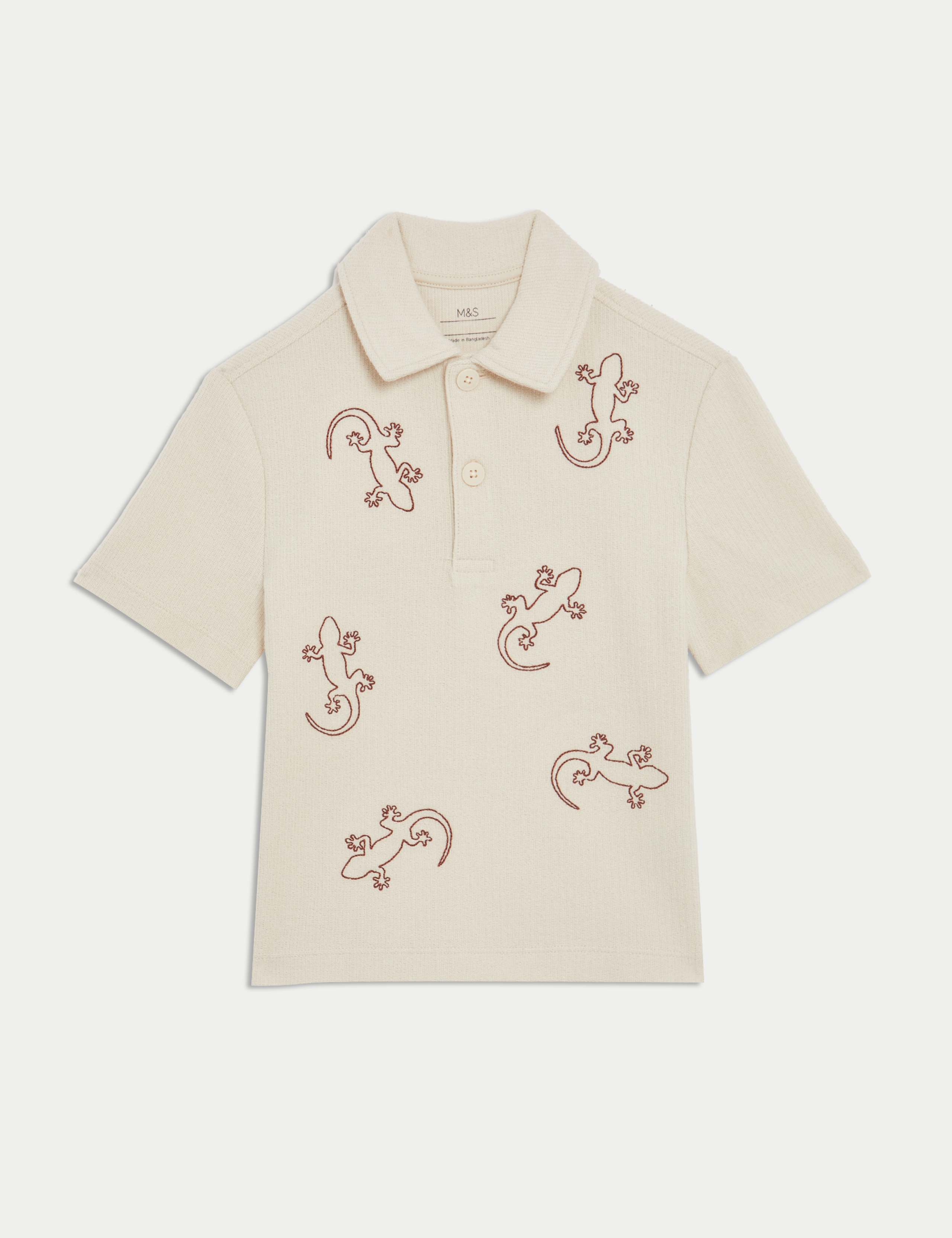Cotton Rich Embroidered Polo Shirt (1-8 Yrs) 2 of 5