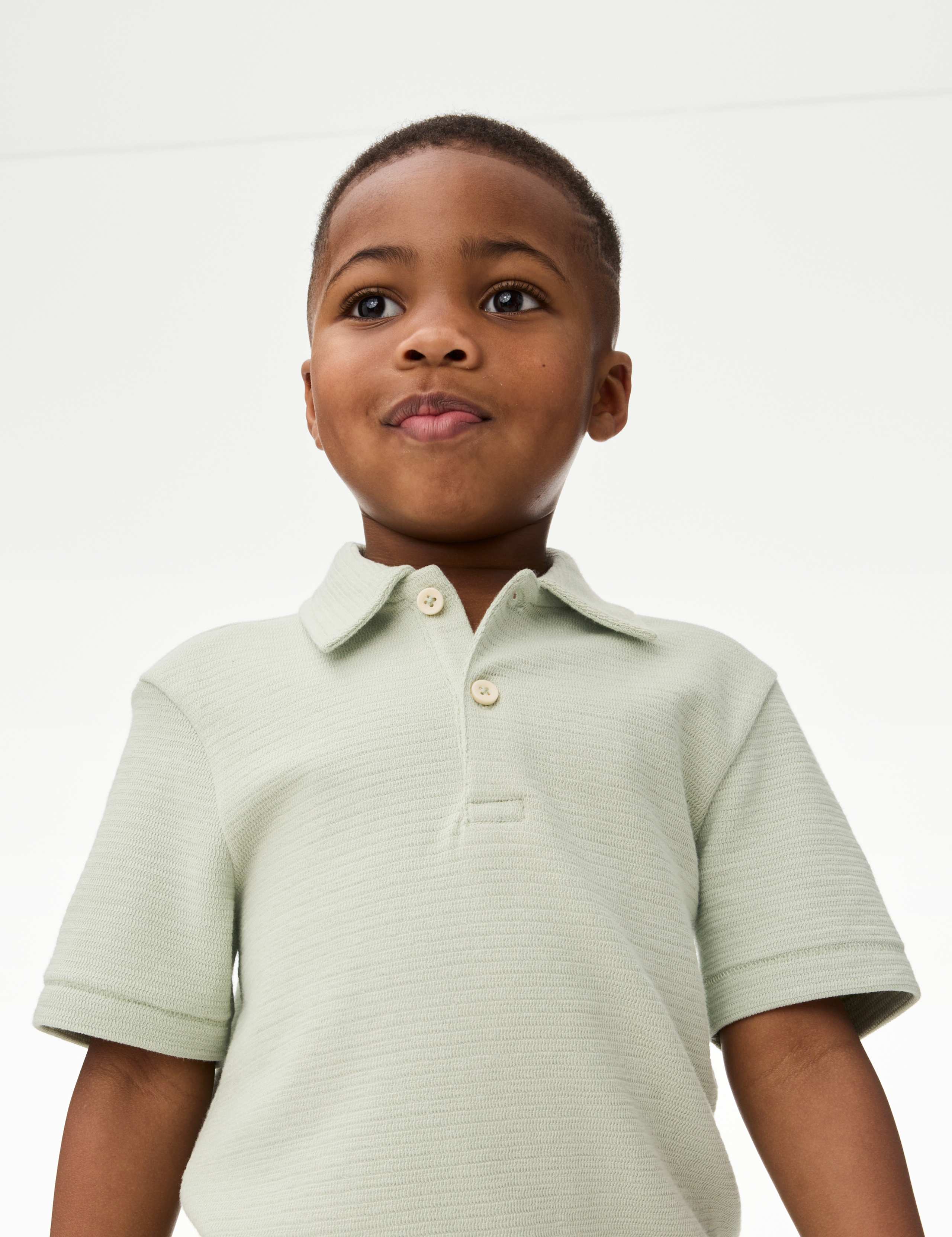 Cotton Rich Knitted Polo Shirt (2-8 Yrs) 3 of 5