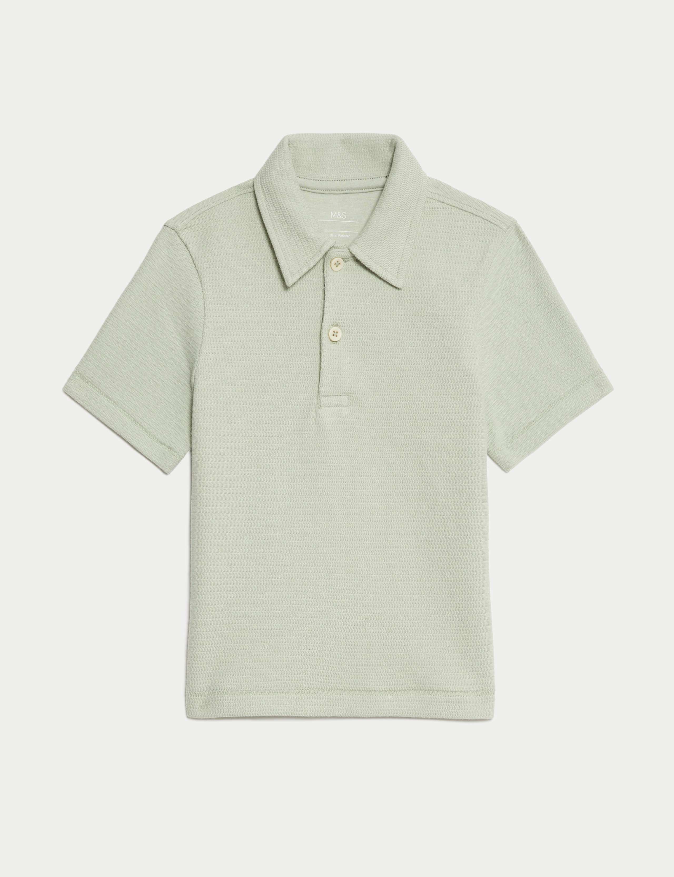 Cotton Rich Knitted Polo Shirt (2-8 Yrs) 2 of 5