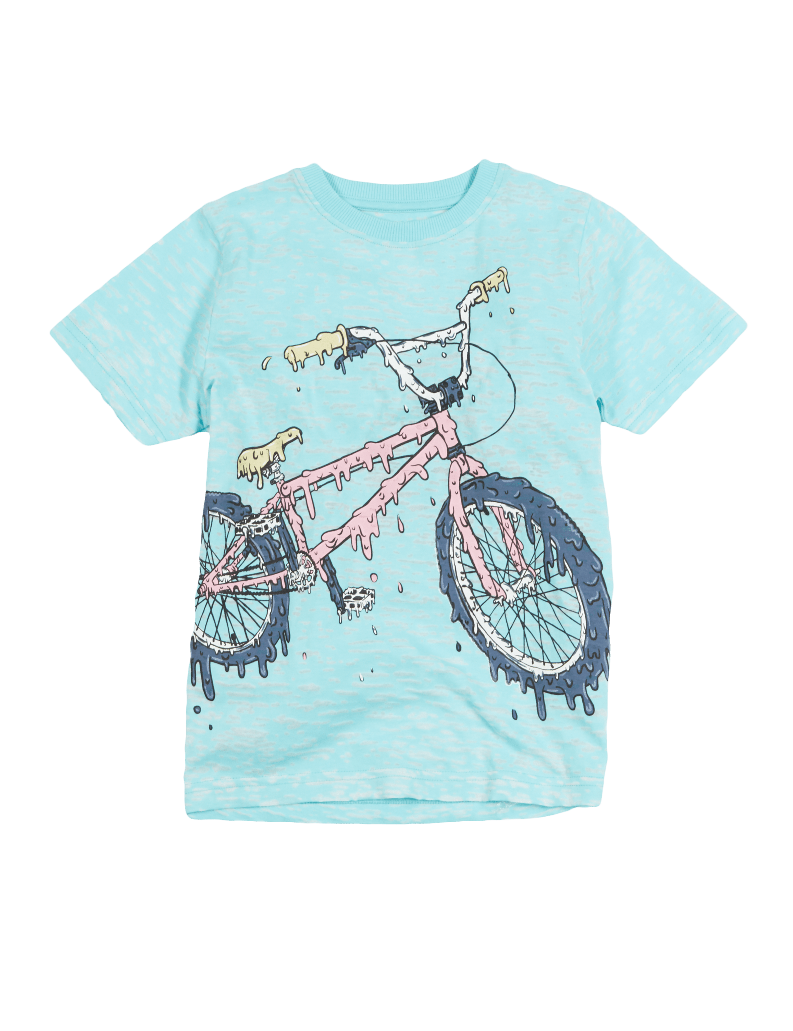 Short Sleeve Burnout Bicycle Print T-Shirt (1-7 Years) 2 of 3