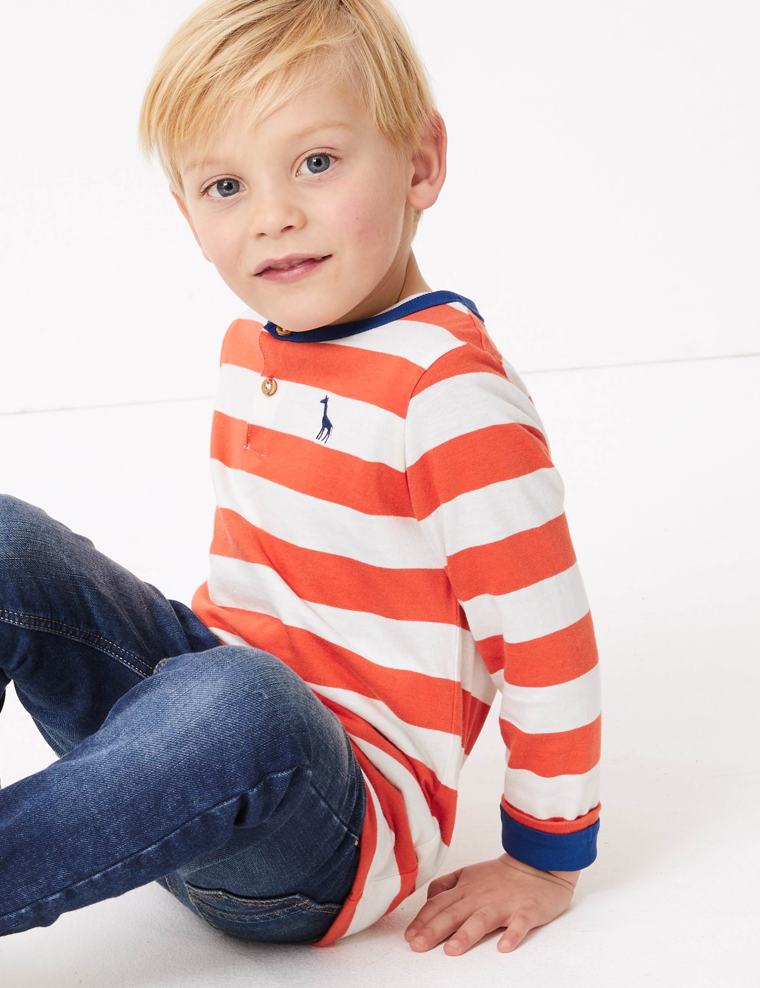 Cotton Striped Double Faced Top (2-7 Years) 1 of 4