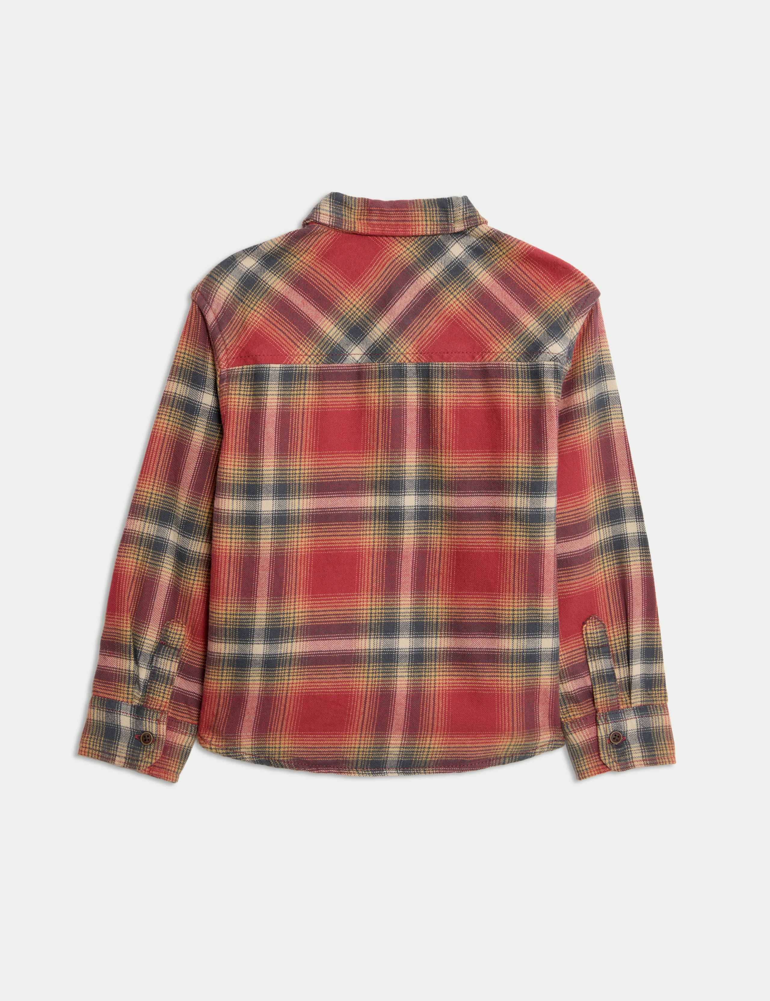 Pure Cotton Brushed Checked Shirt (2-8 Yrs) 2 of 2