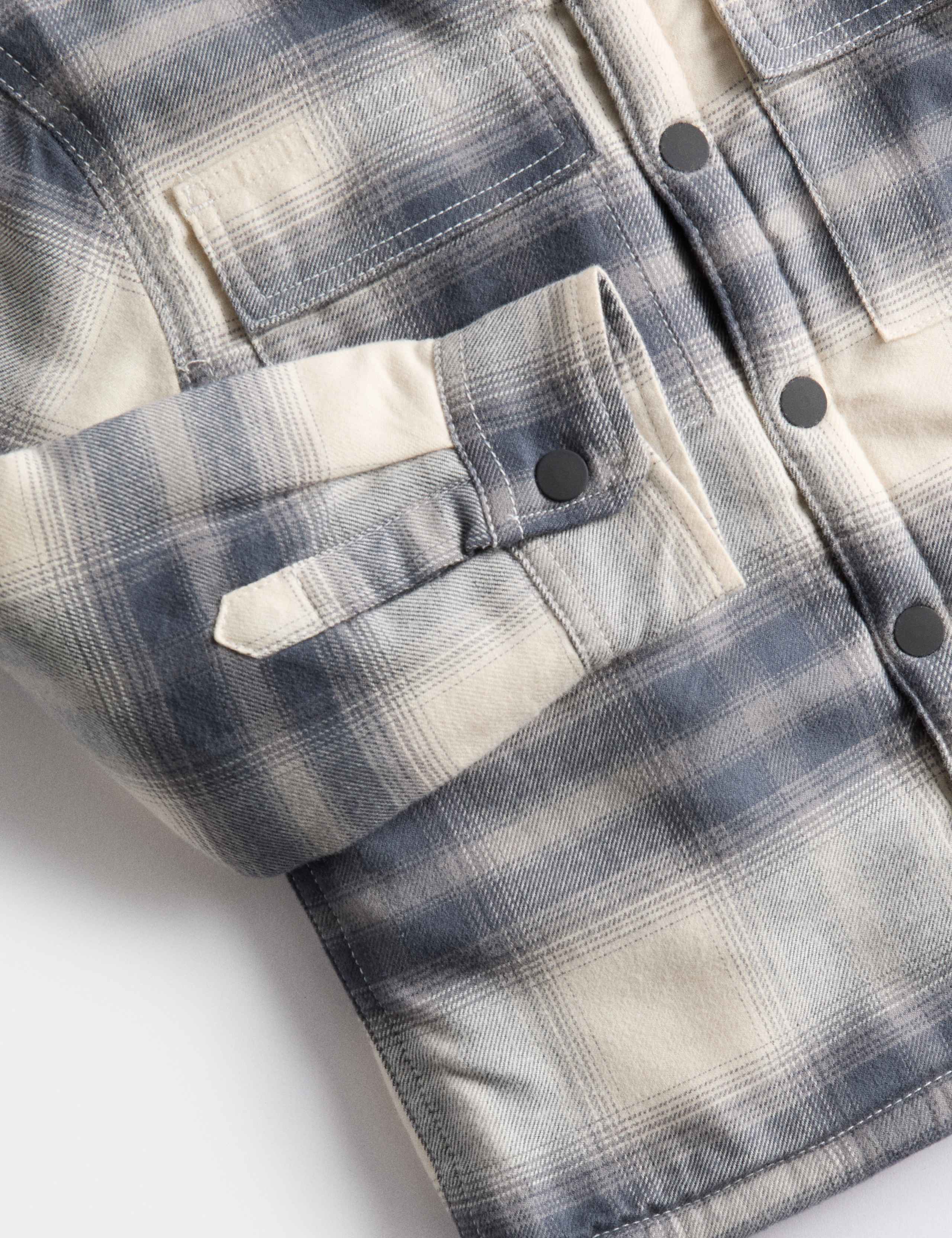 Pure Cotton Borg Lined Checked Overshirt (2-10 Yrs) 2 of 3