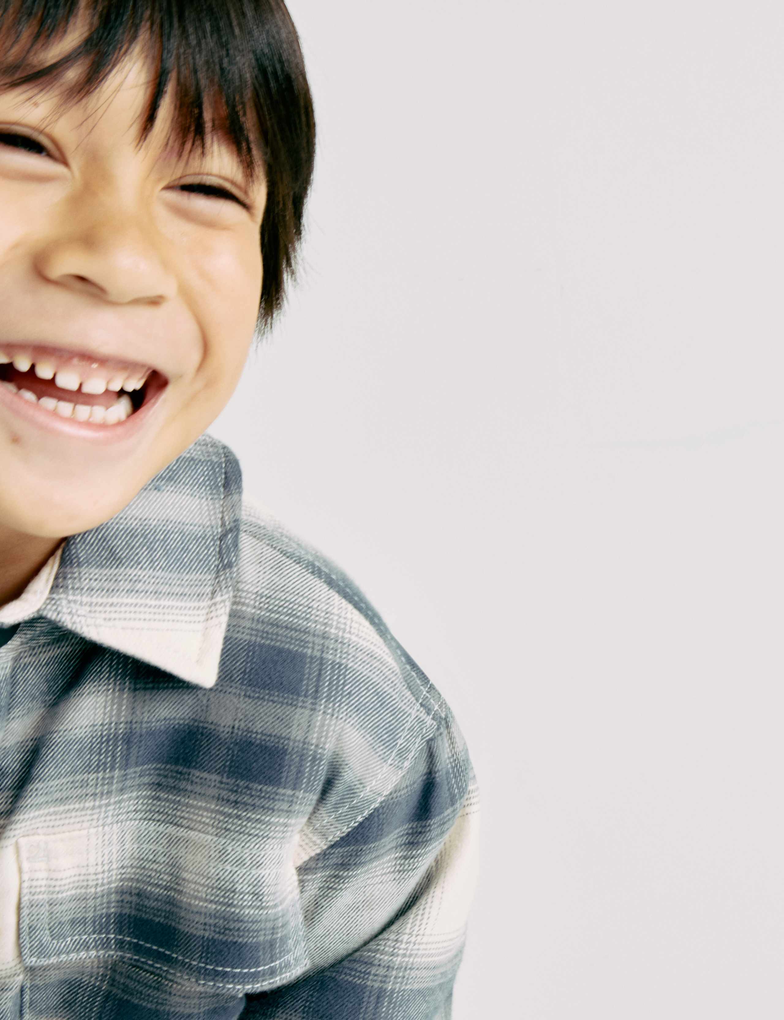 Pure Cotton Borg Lined Checked Overshirt (2-10 Yrs) 5 of 7