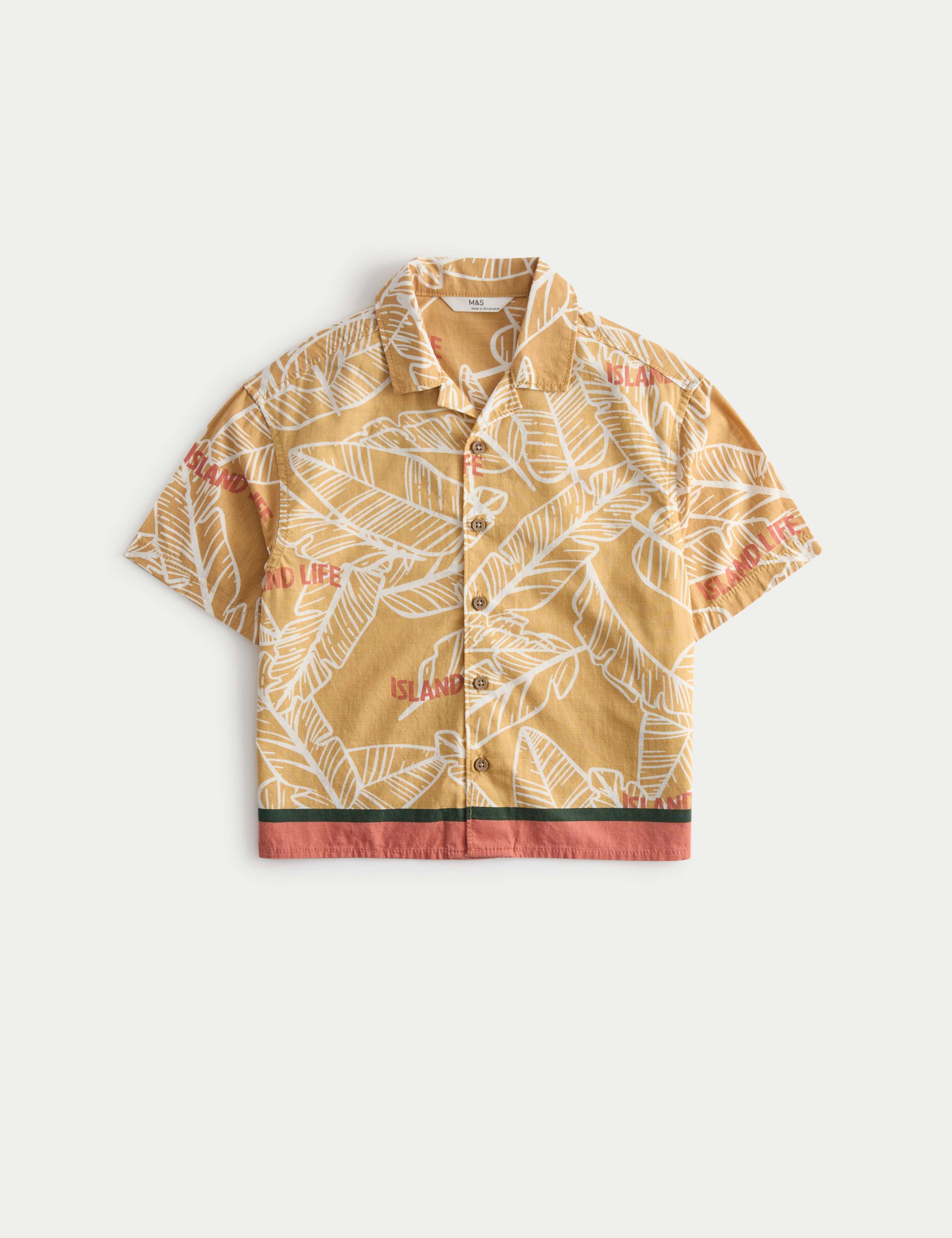 Pure Cotton Tropical Print Shirt (2-8 Yrs) 1 of 1