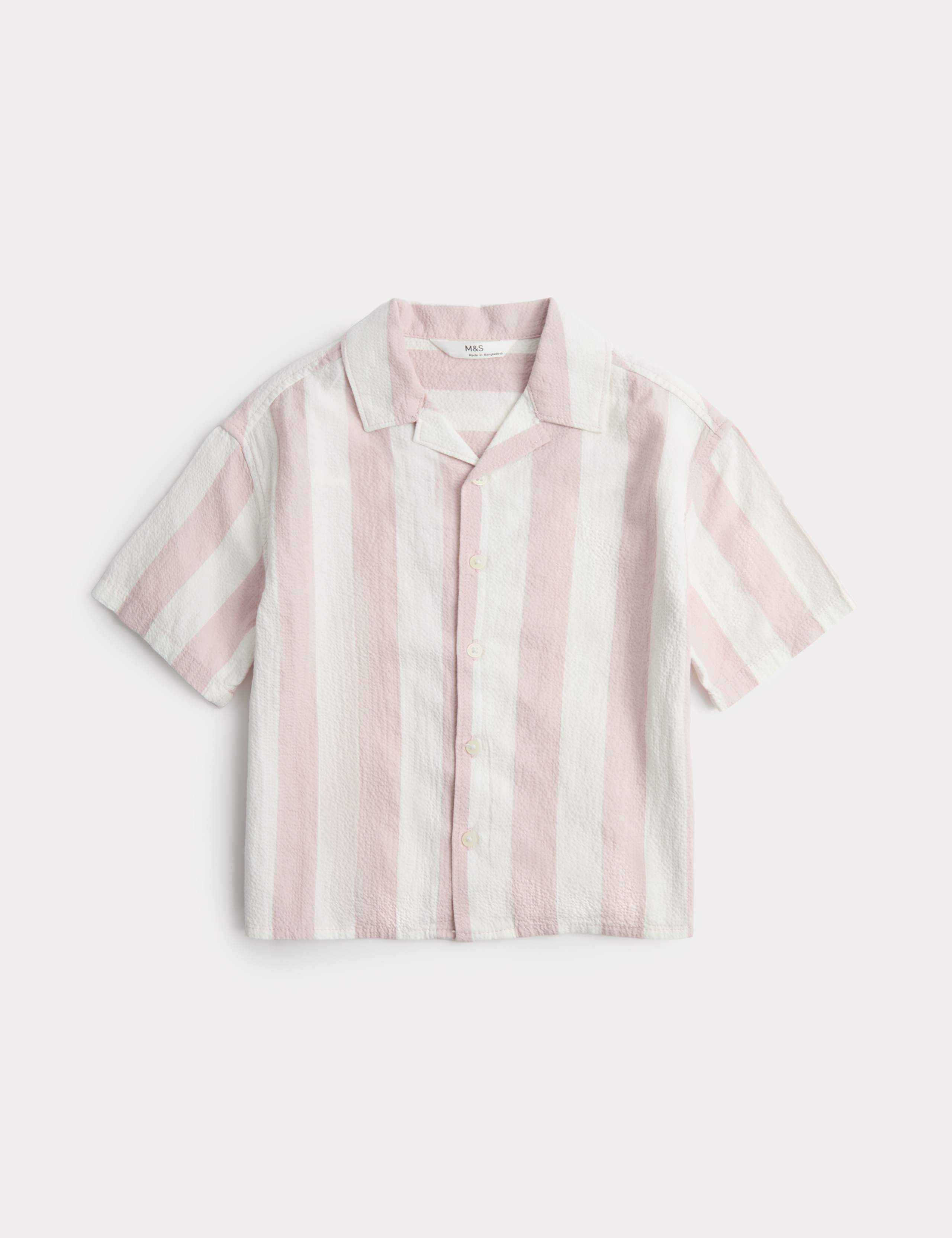 Cotton Rich Striped Seerscucker Shirt (2-8 Yrs) 1 of 1