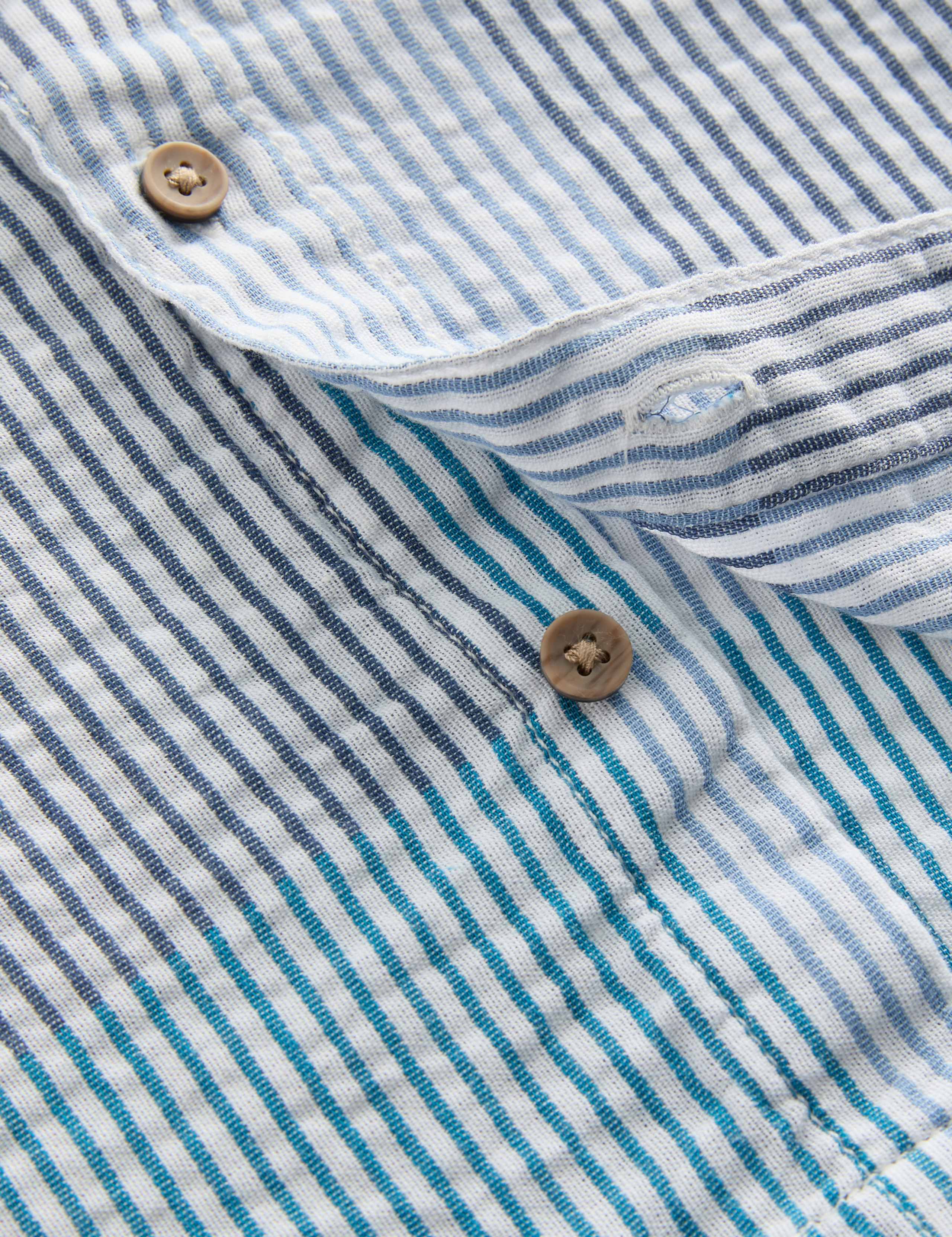 Pure Cotton Checked Seersucker Shirt (2-8 Yrs) 3 of 3