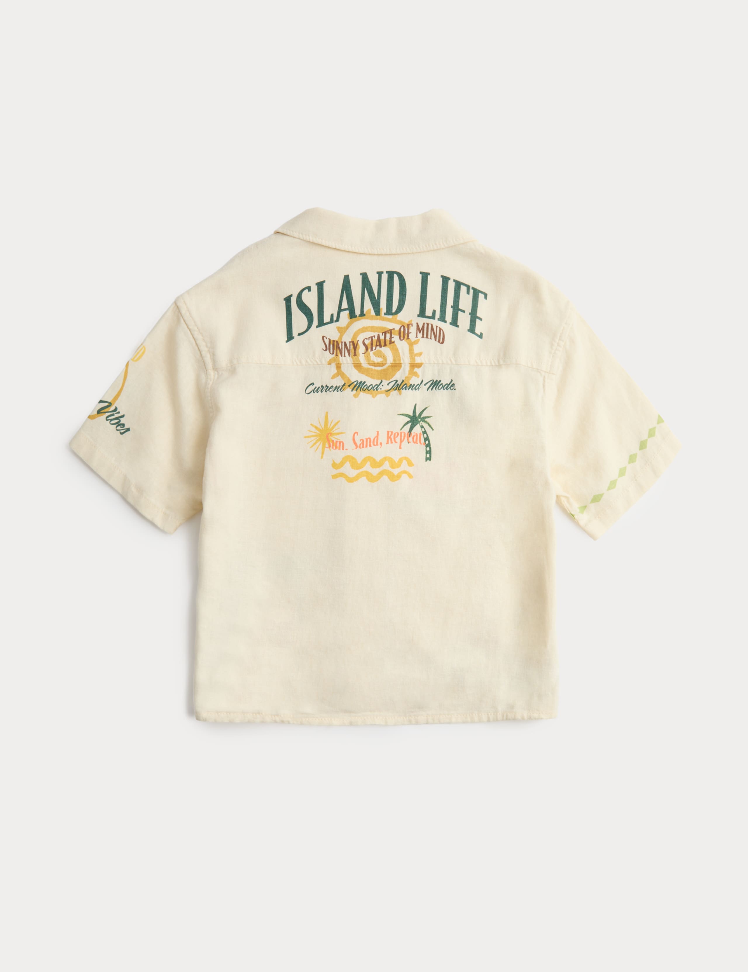Linen Blend Print Shirt (2-8 Yrs) 2 of 2