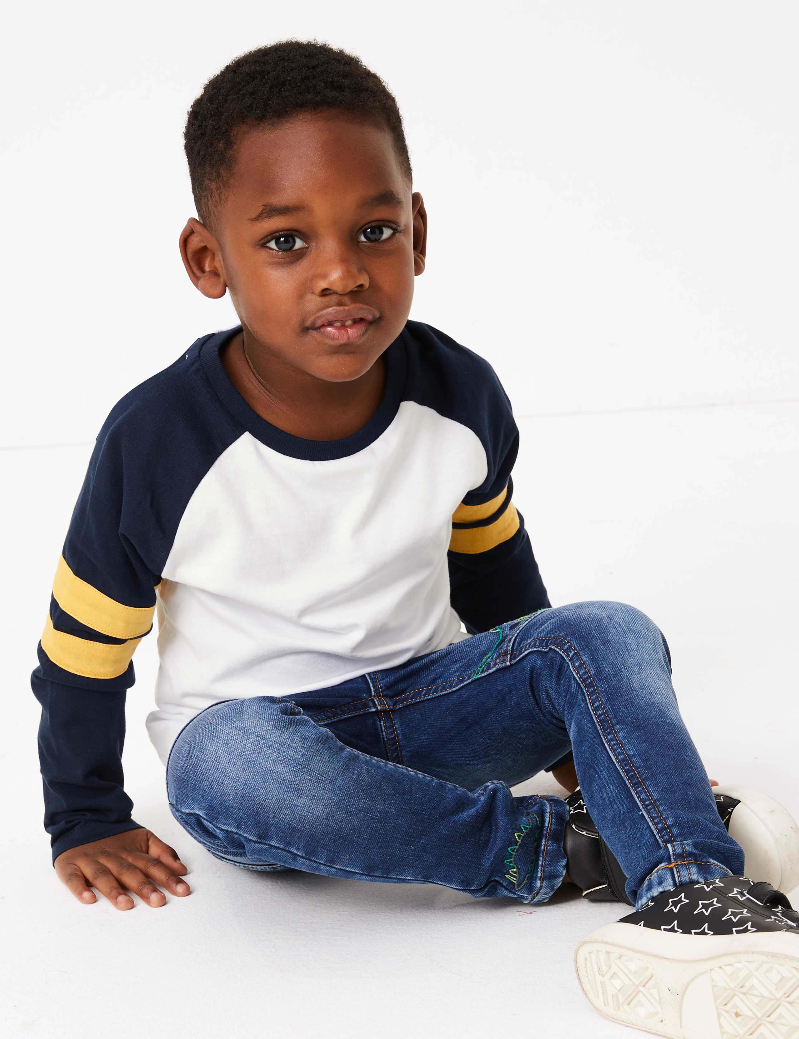 Cotton Raglan Top (2-7 Years) 1 of 4