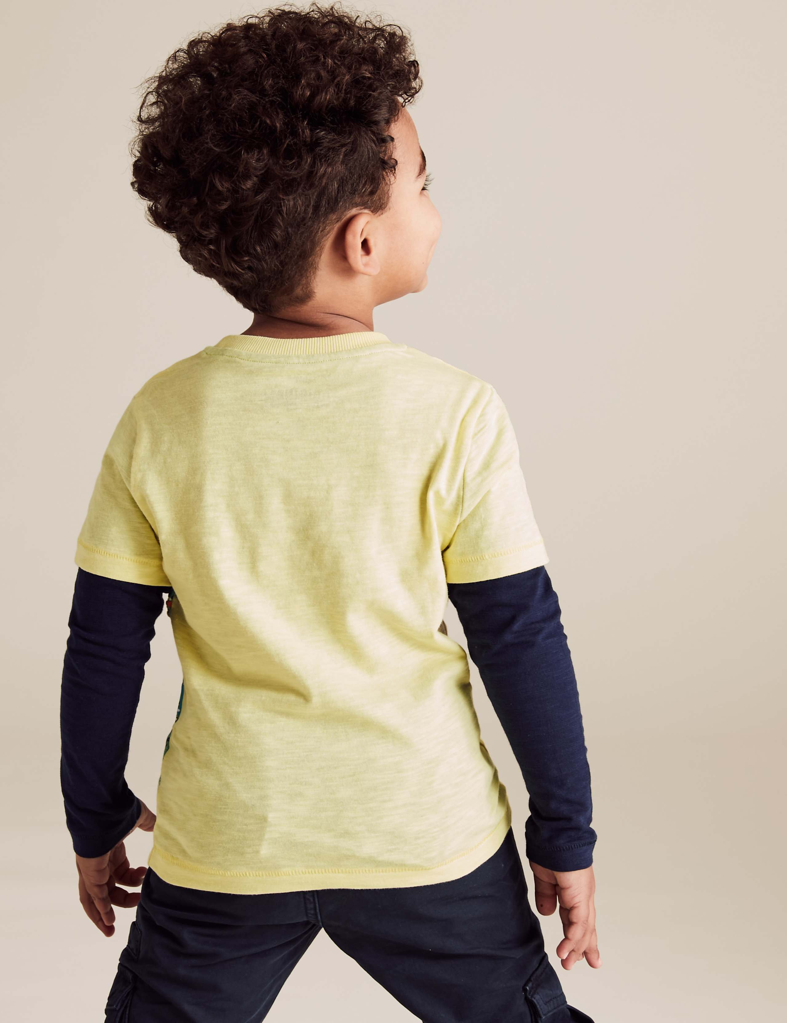 Embroidered Chameleon Mock Sleeve Top (2-7 Yrs) 4 of 5