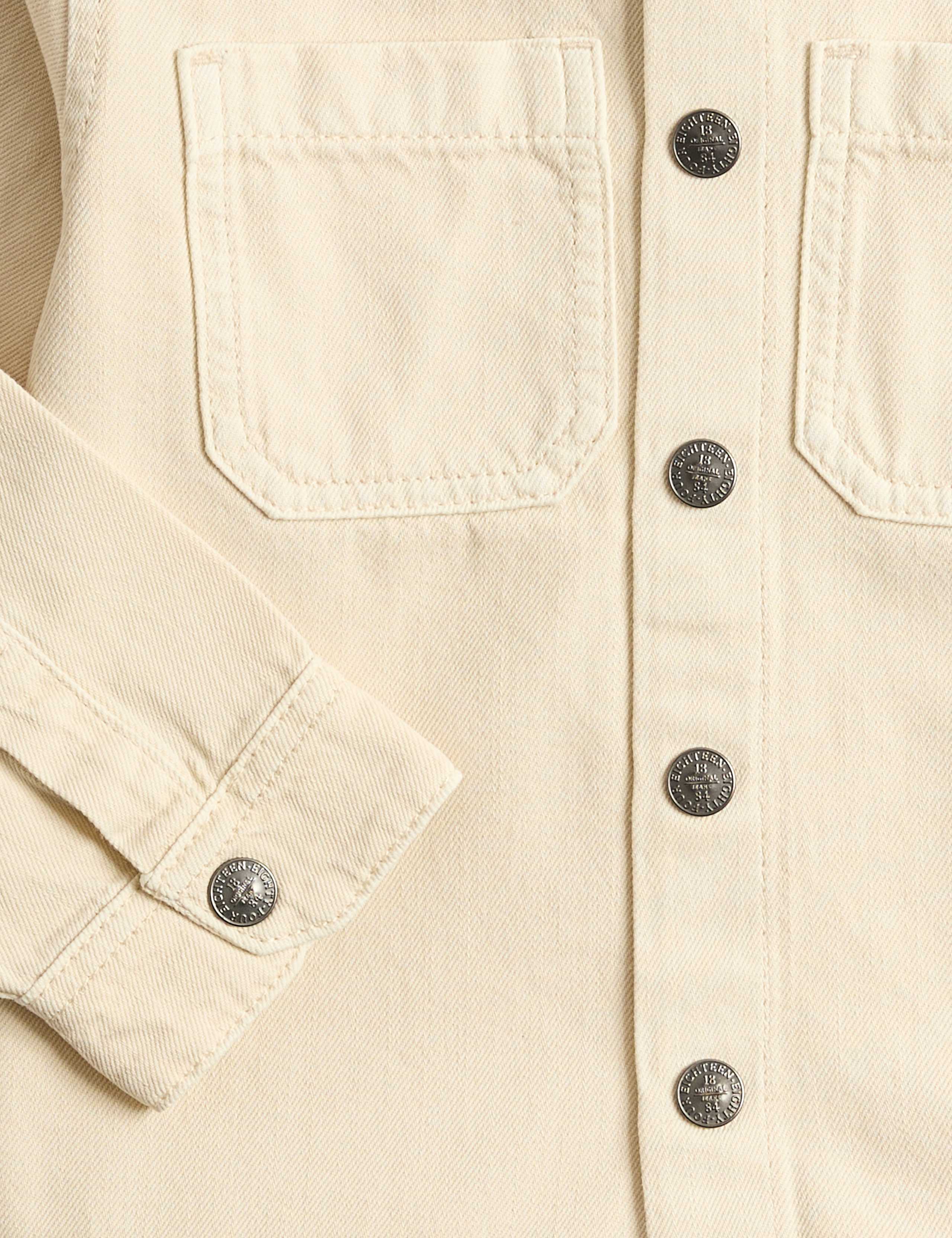 Pure Cotton Denim Hooded Shirt (2-8 Yrs) 3 of 3