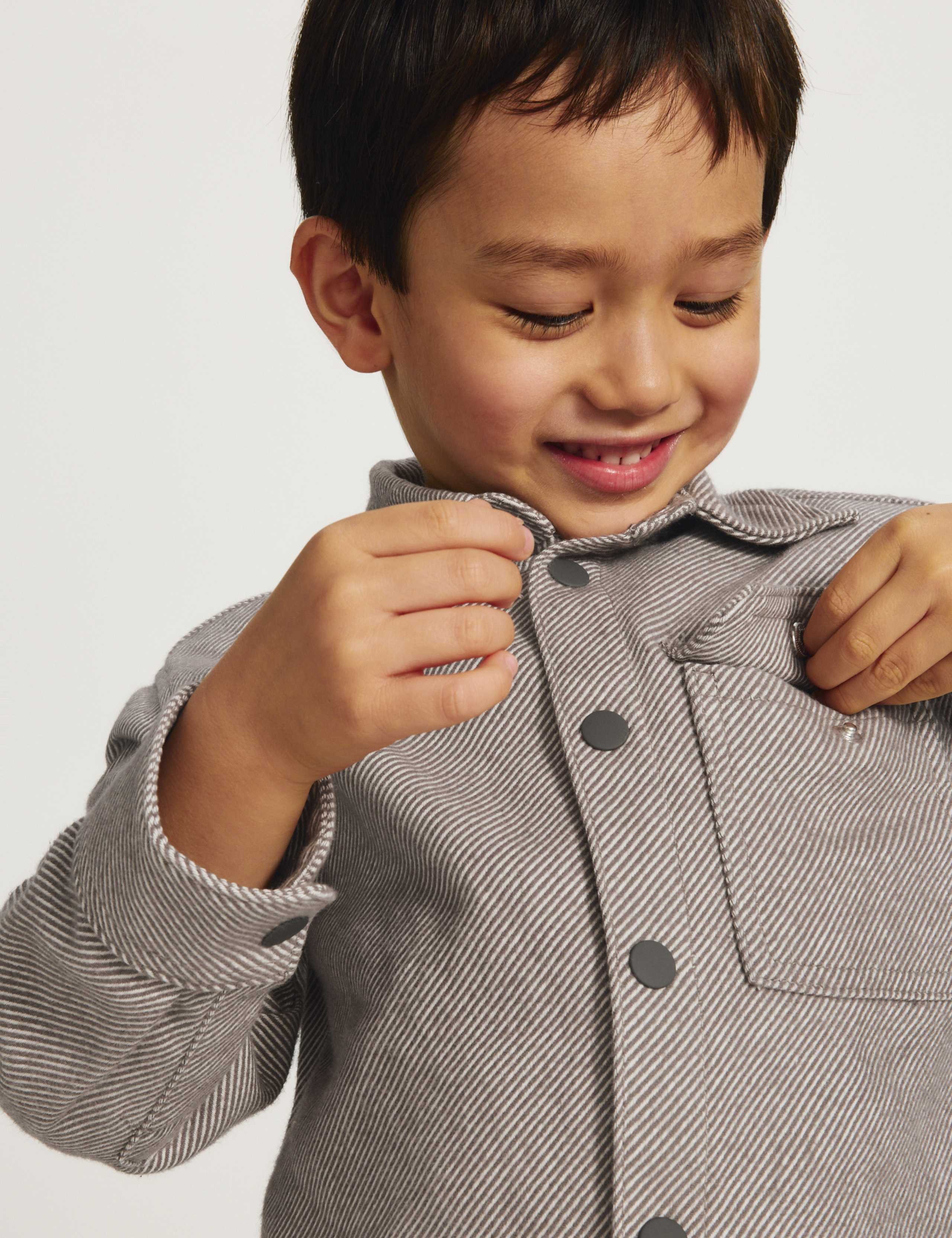 Pure Cotton Brushed Striped Shirt (2-8 Yrs) 7 of 8