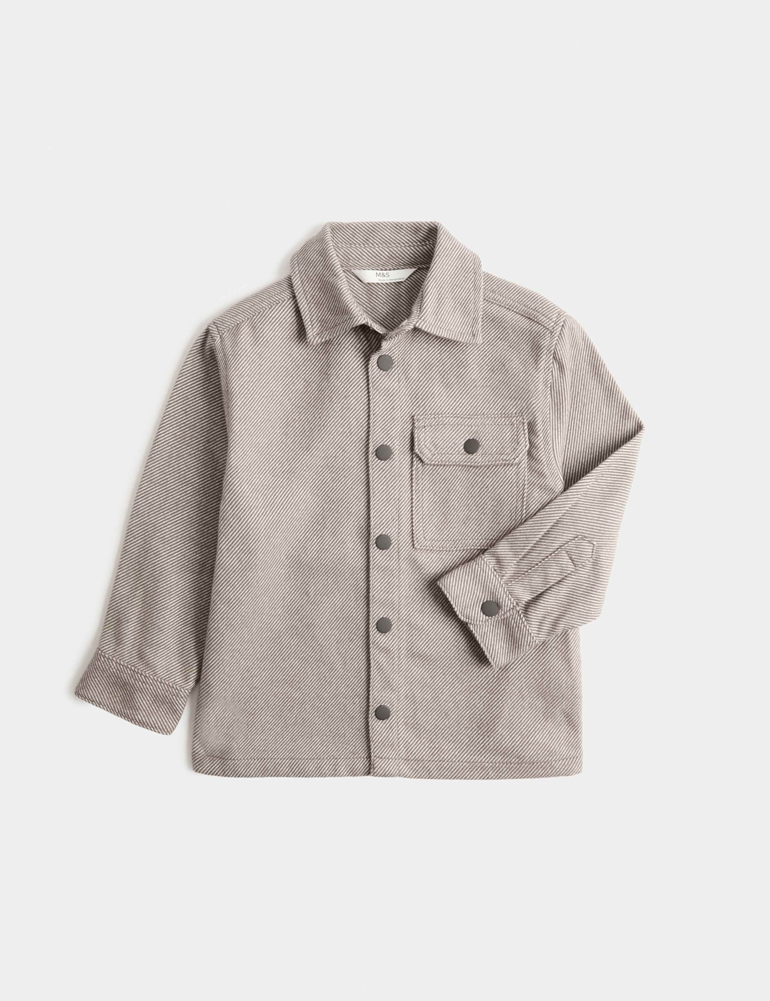 Pure Cotton Brushed Striped Shirt (2-8 Yrs) 2 of 8