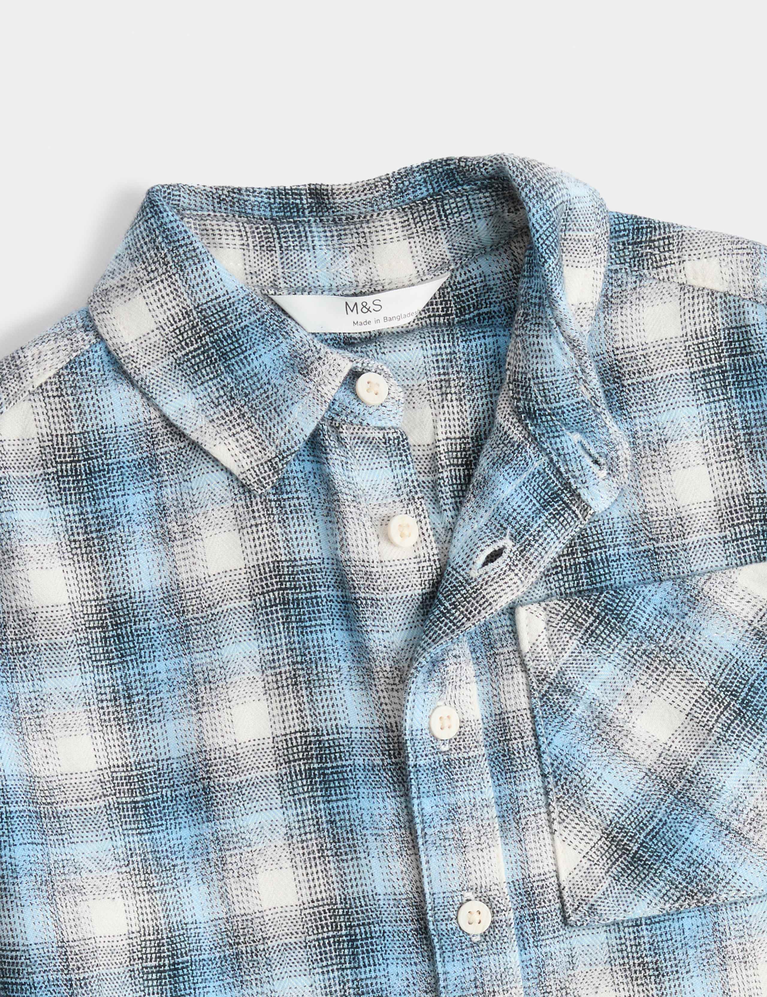 Pure Cotton Checked Shirt (2-8 Yrs) 2 of 2