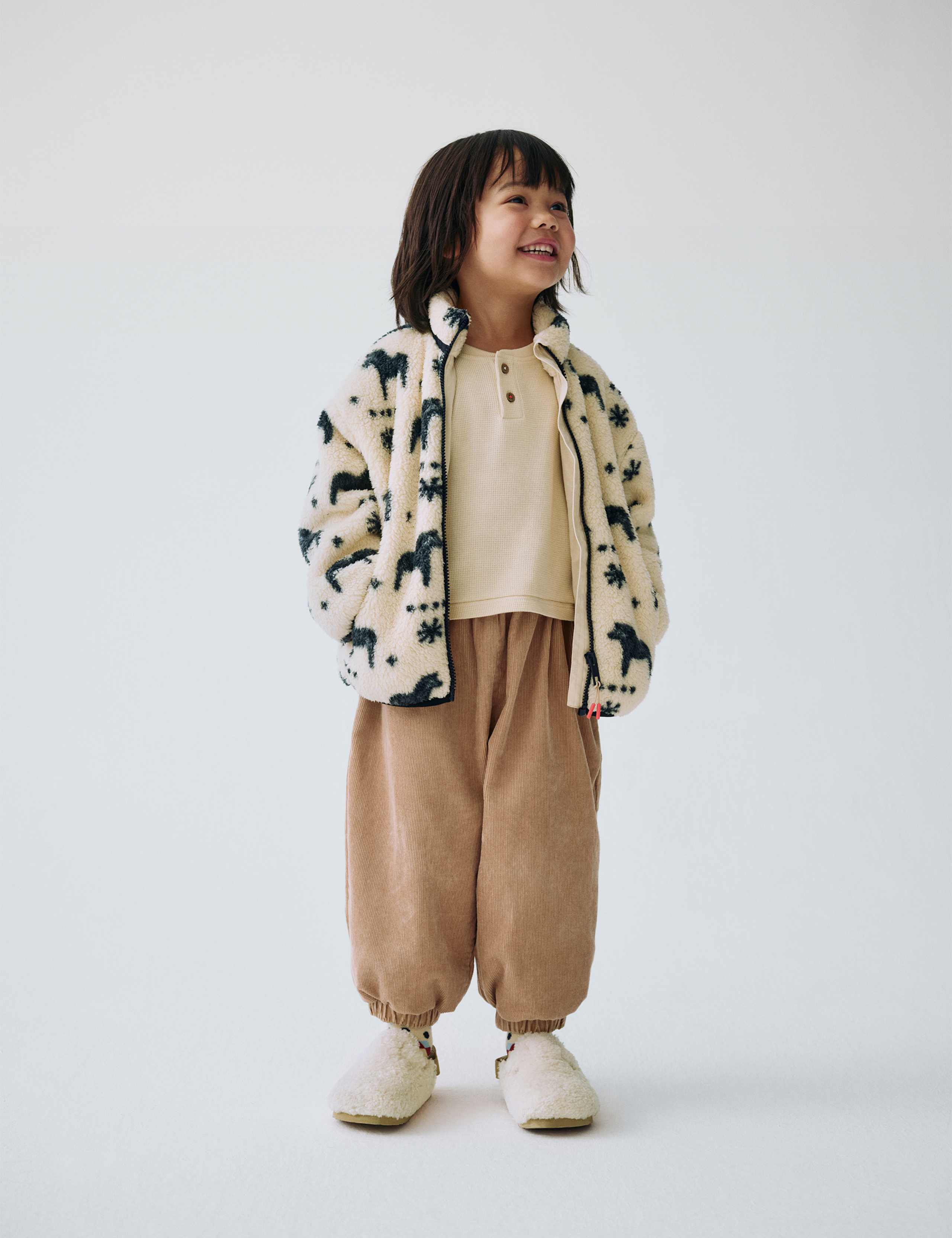 Borg Horse Print Jacket (1-10 Yrs) 3 of 4