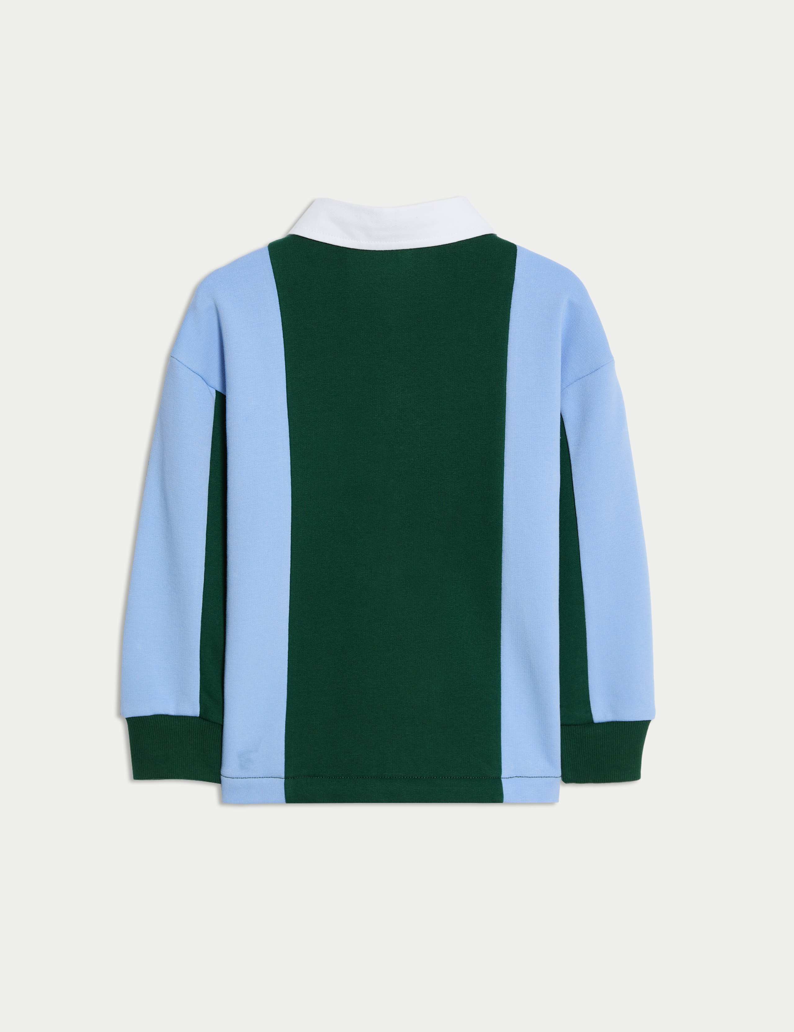 Cotton Rich Striped Rugby Shirt (2-8 yrs) 4 of 4