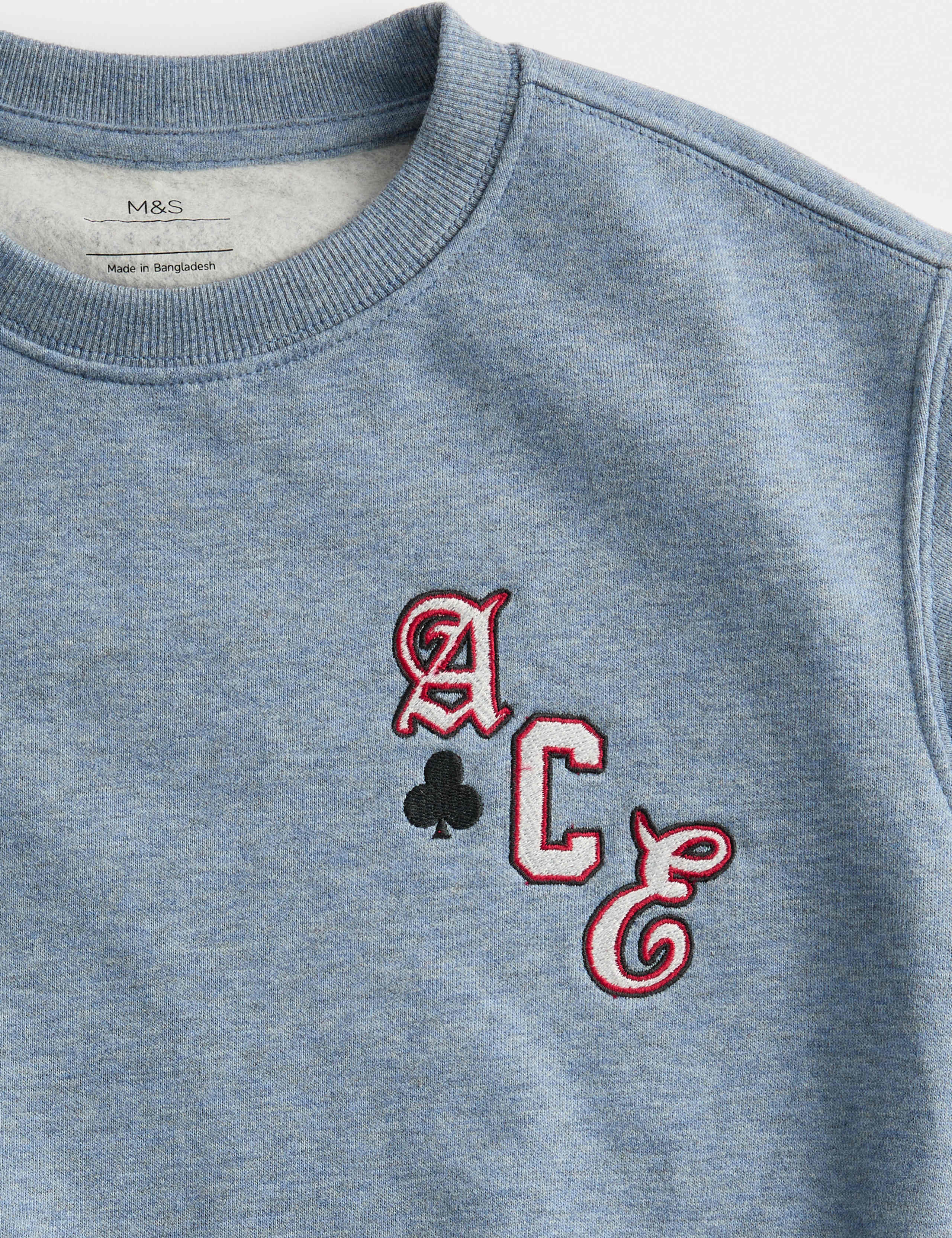 Cotton Rich Ace Embroidered Sweatshirt (2-8 Yrs) 2 of 2