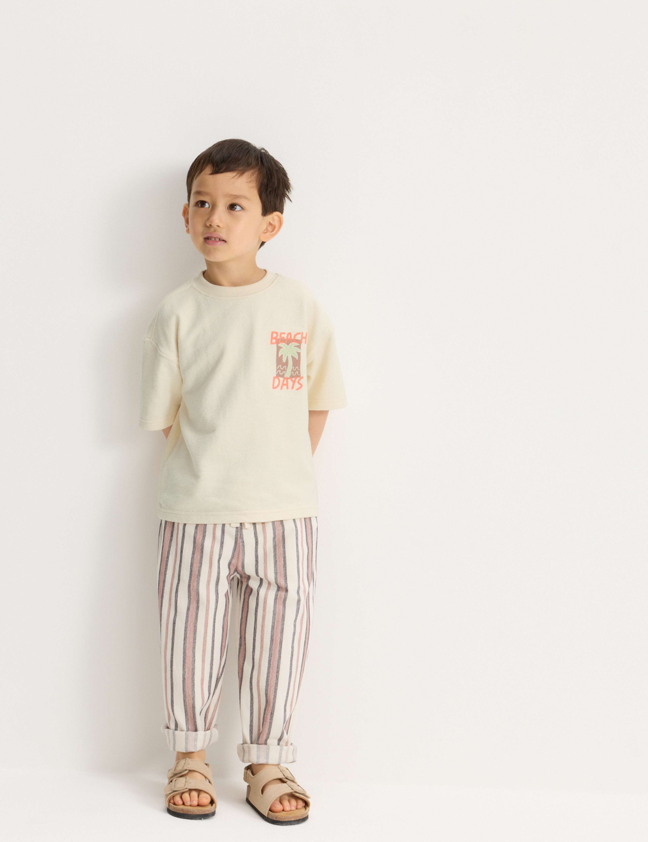 Pure Cotton Textured Graphic T-Shirt (2-8 Yrs) 6 of 10