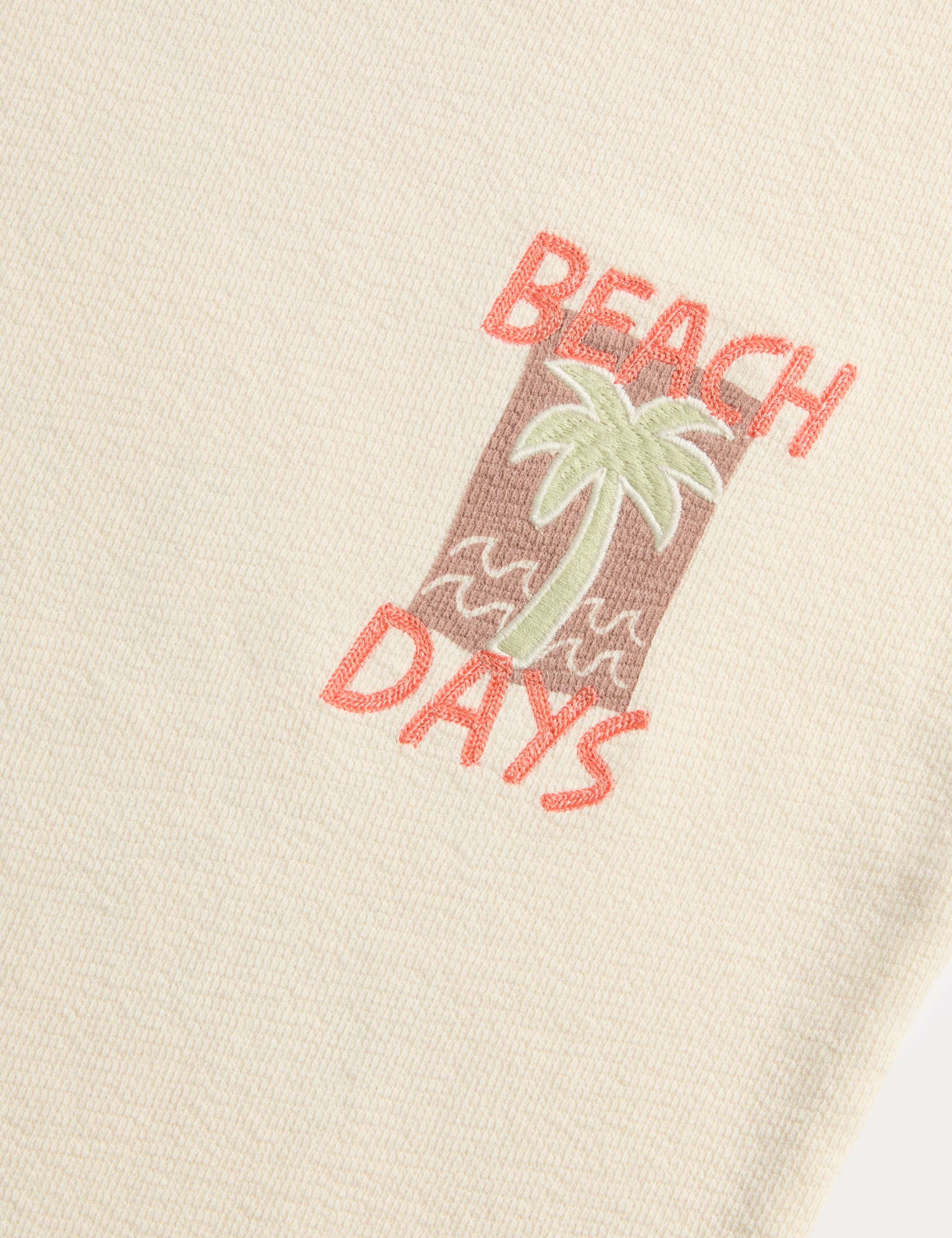 Pure Cotton Textured Graphic T-Shirt (2-8 Yrs) 2 of 3