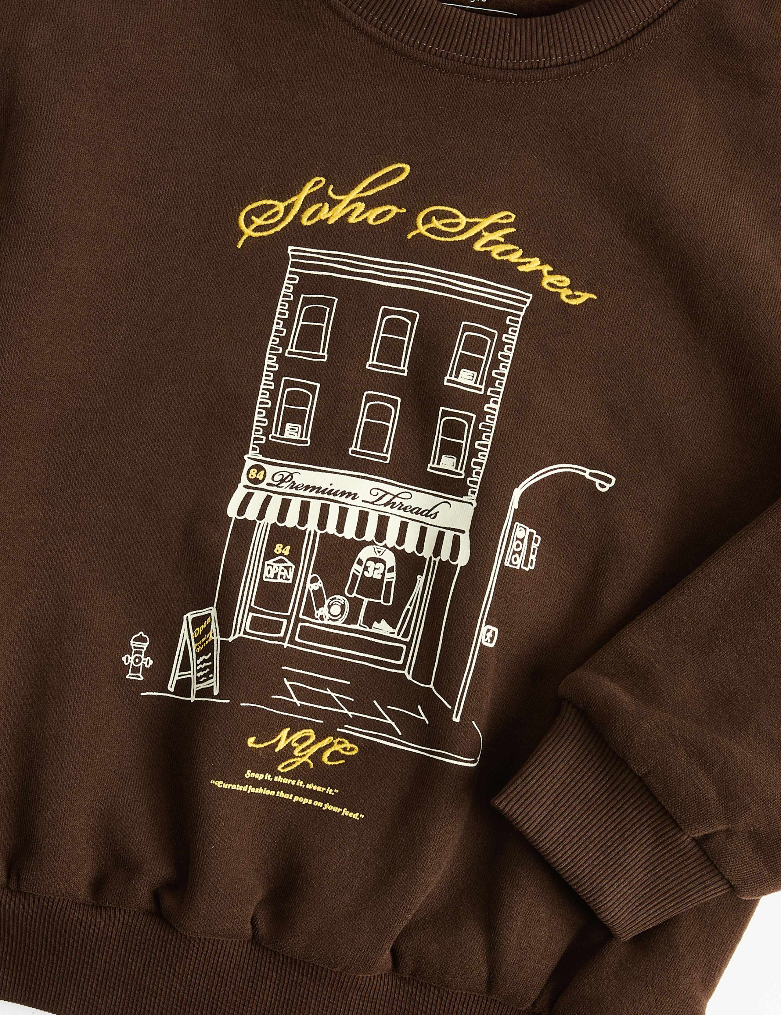 Cotton Rich Graphic Sweatshirt (2-8 Yrs) 2 of 2