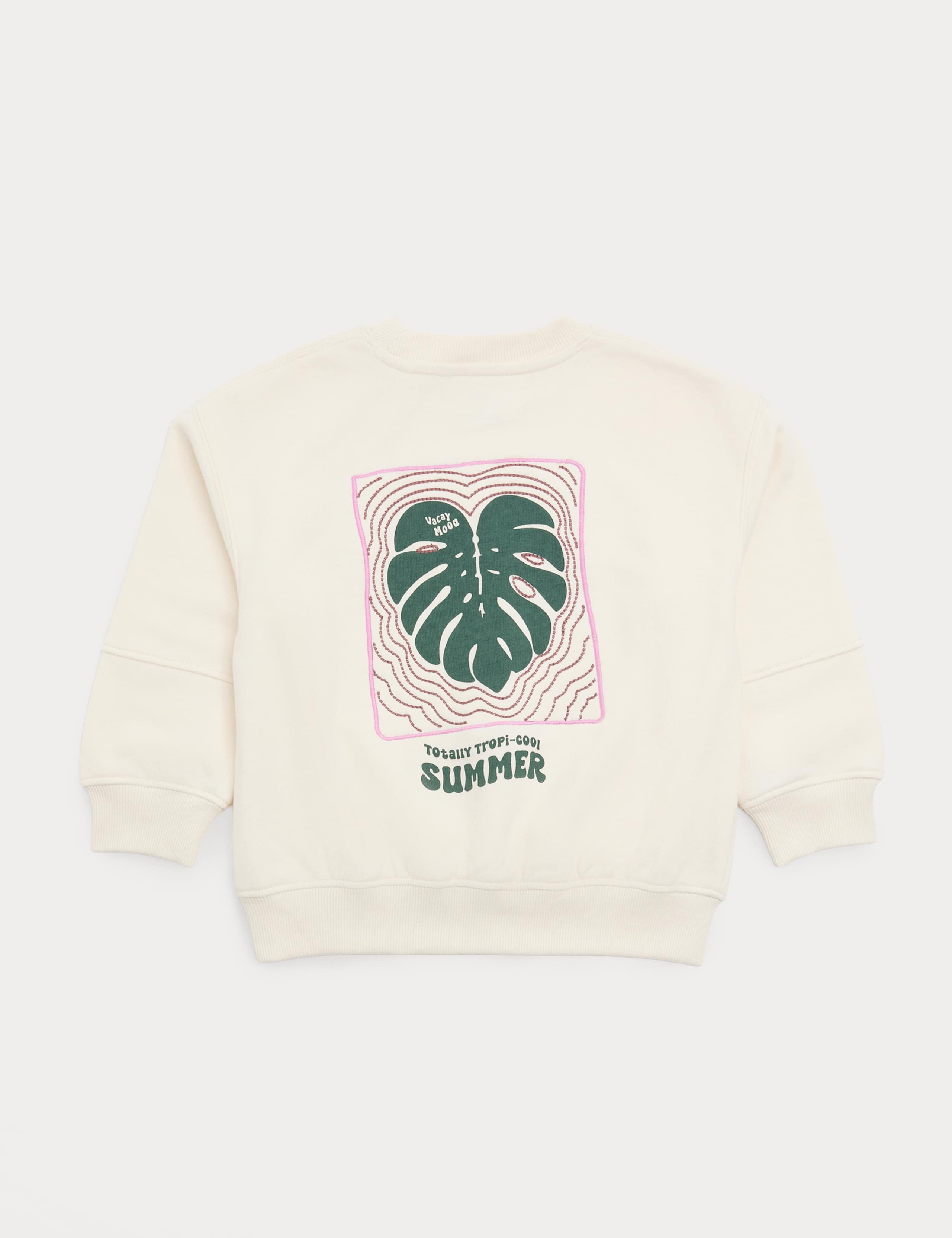 Cotton Rich Tropical Print Sweatshirt (2-8 Yrs) 2 of 3